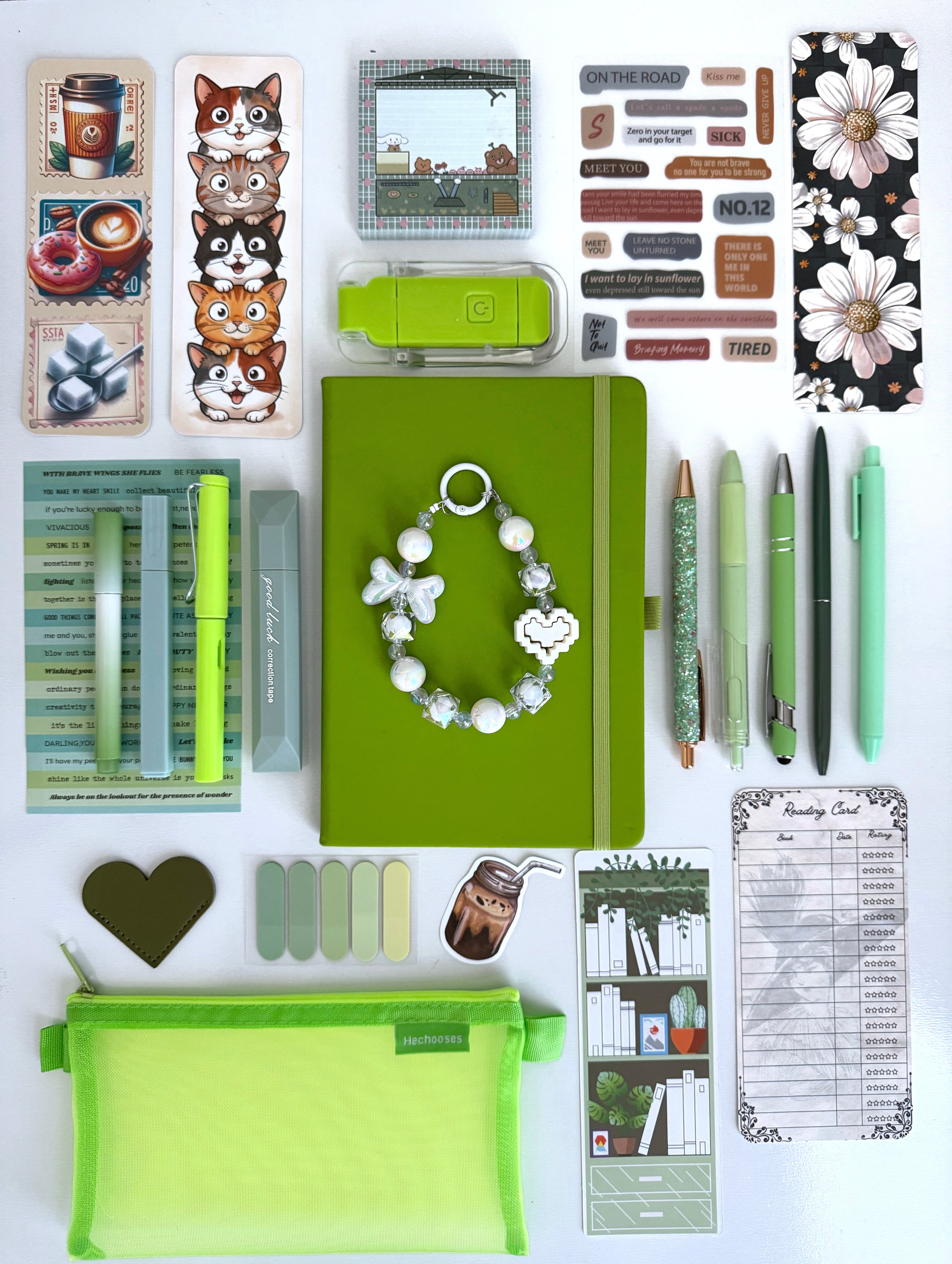 Green Bookish Bundle (notebook A5)