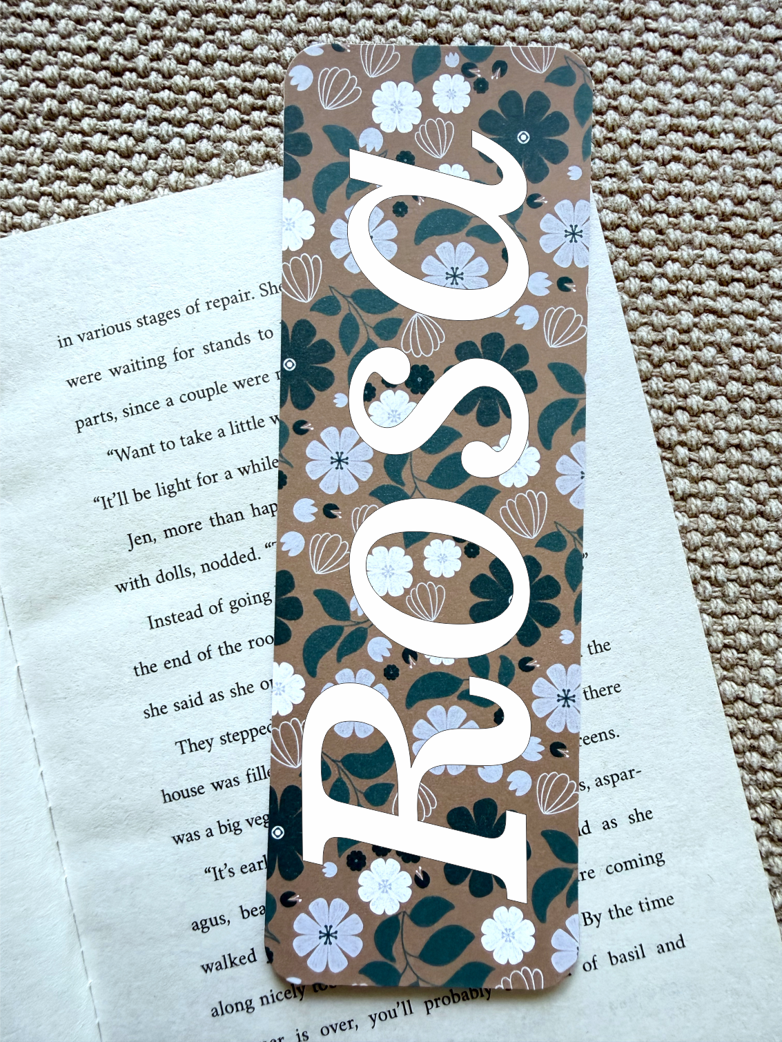 Personalized bookmark with your name