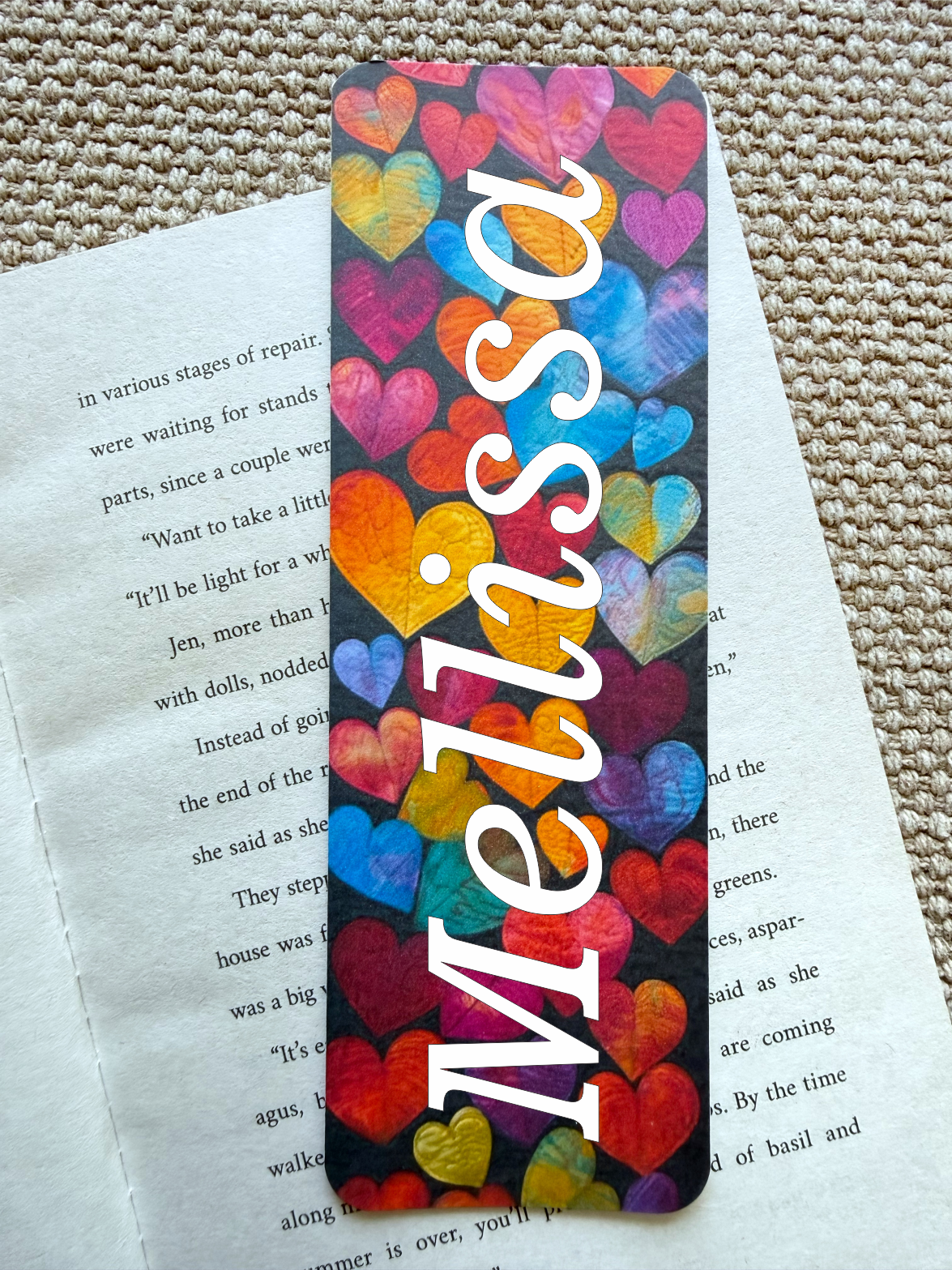 Personalized bookmark with your name