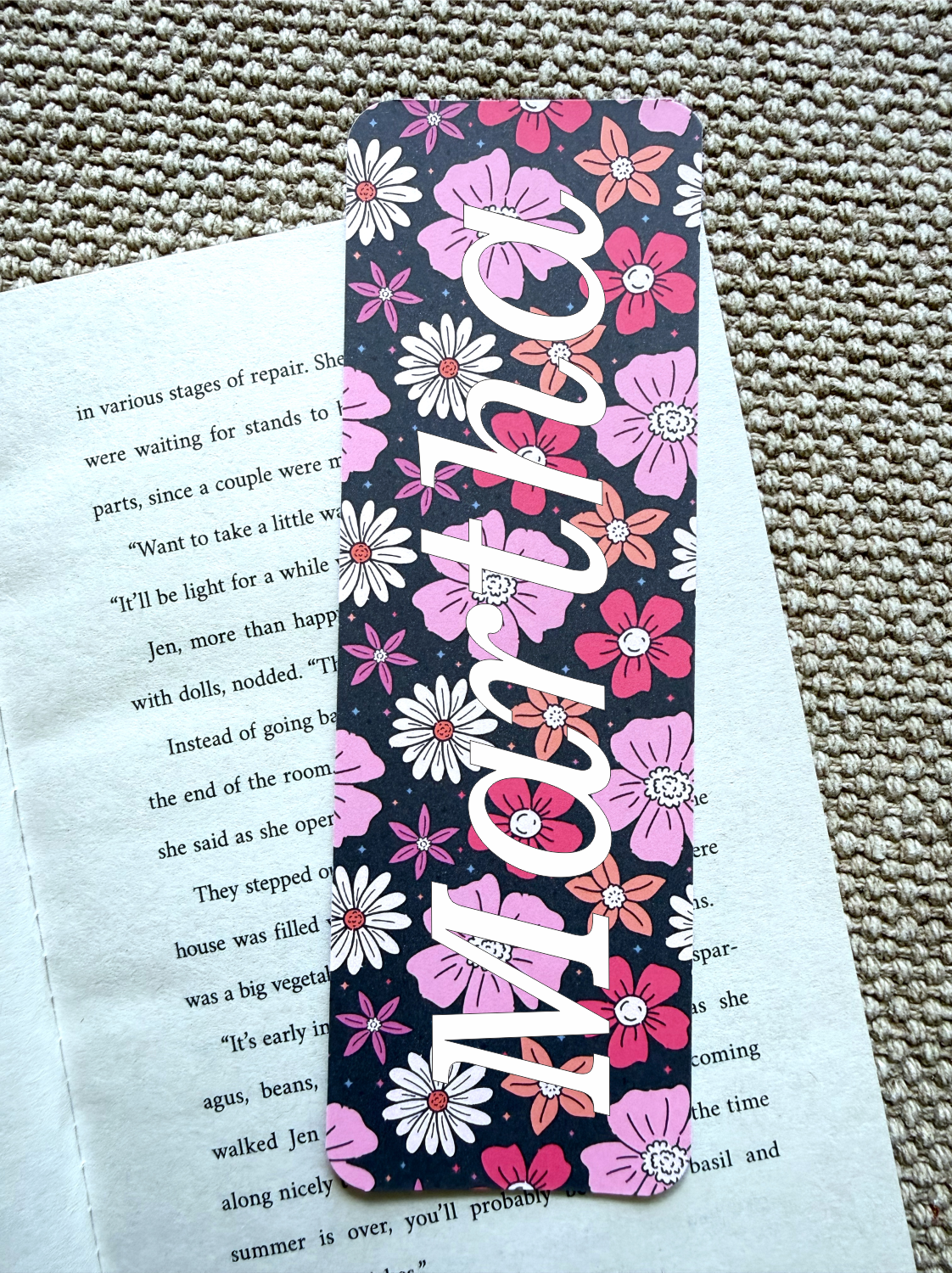 Personalized bookmark with your name