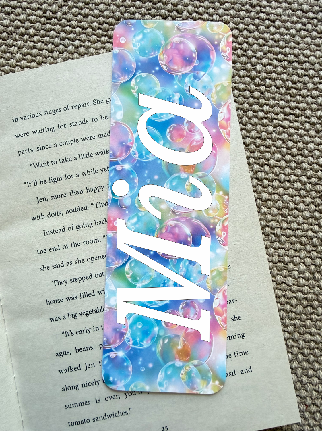 Personalized bookmark with your name