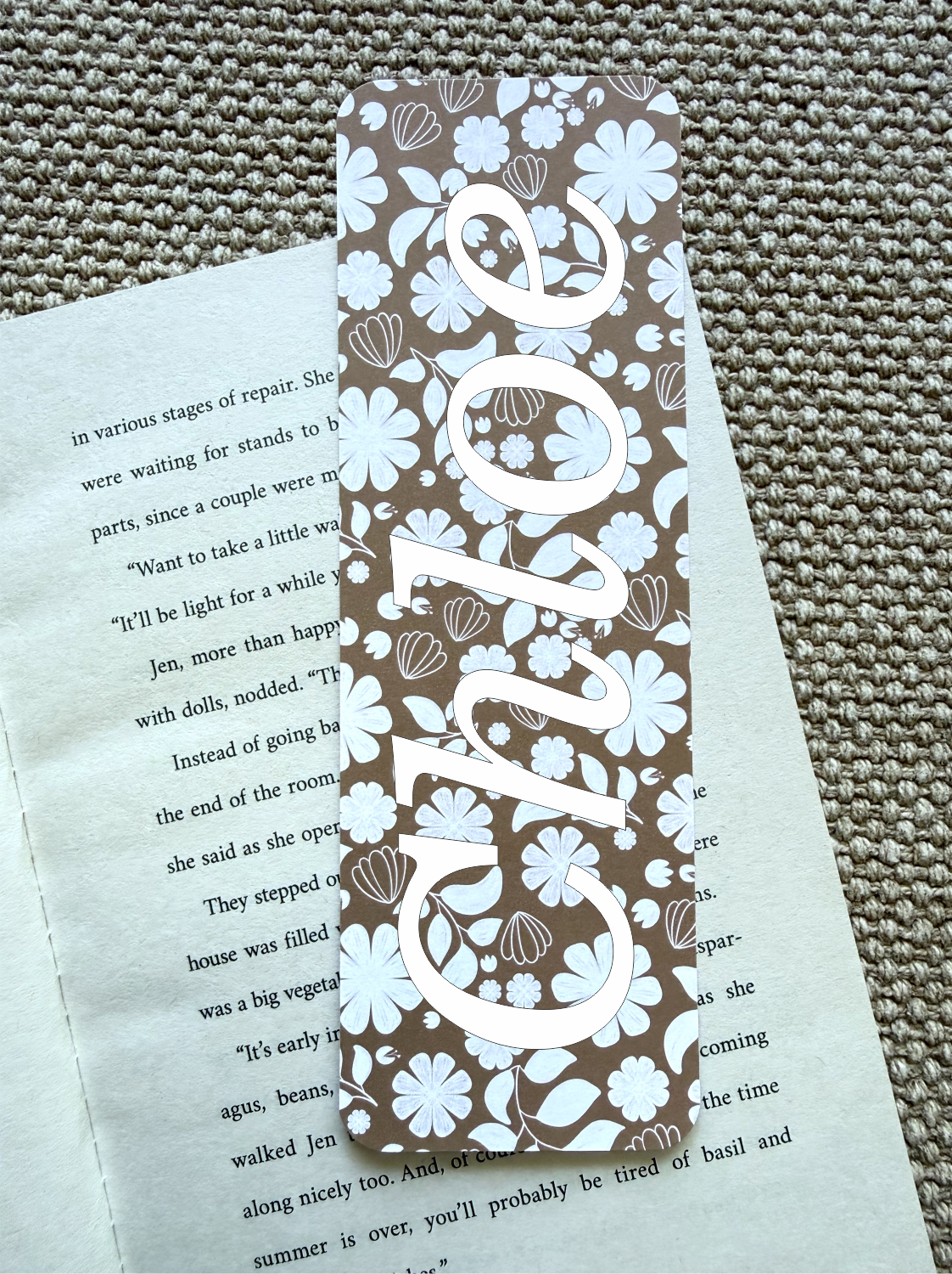 Personalized bookmark with your name