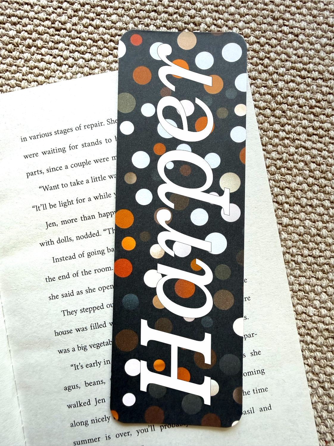 Personalized bookmark with your name
