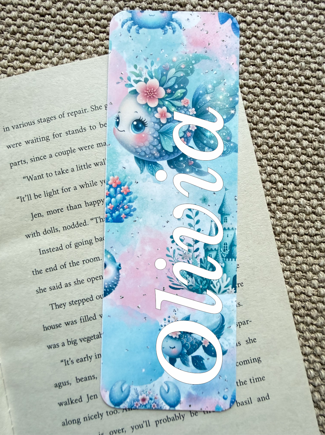 Personalized bookmark with your name