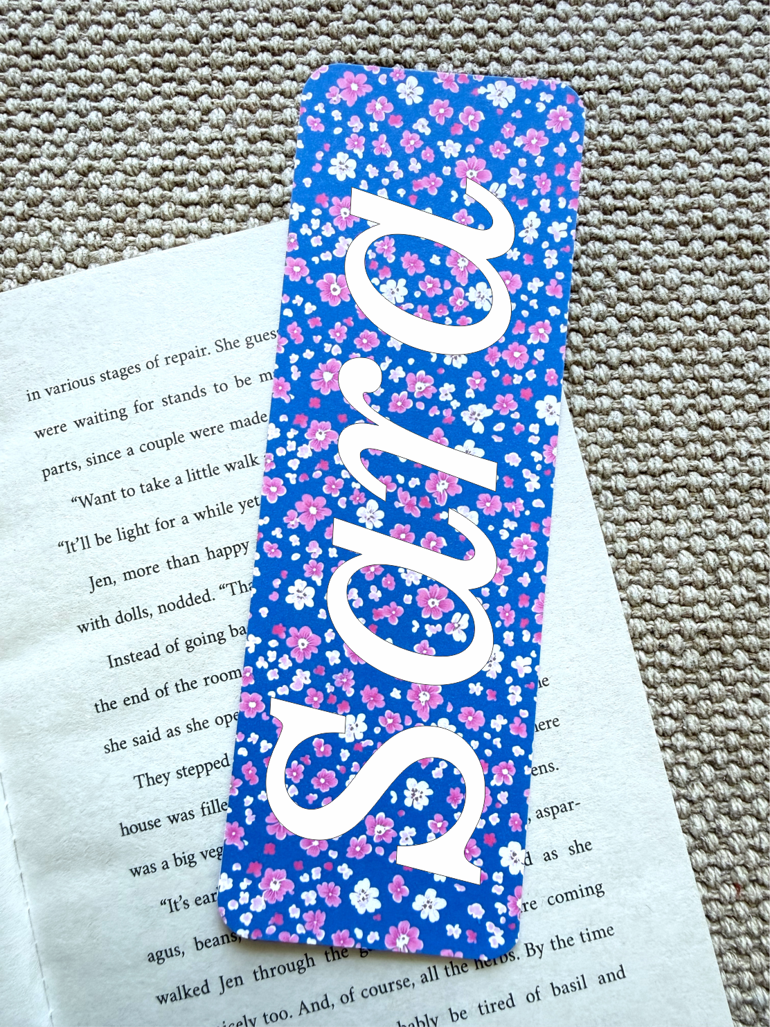 Personalized bookmark with your name