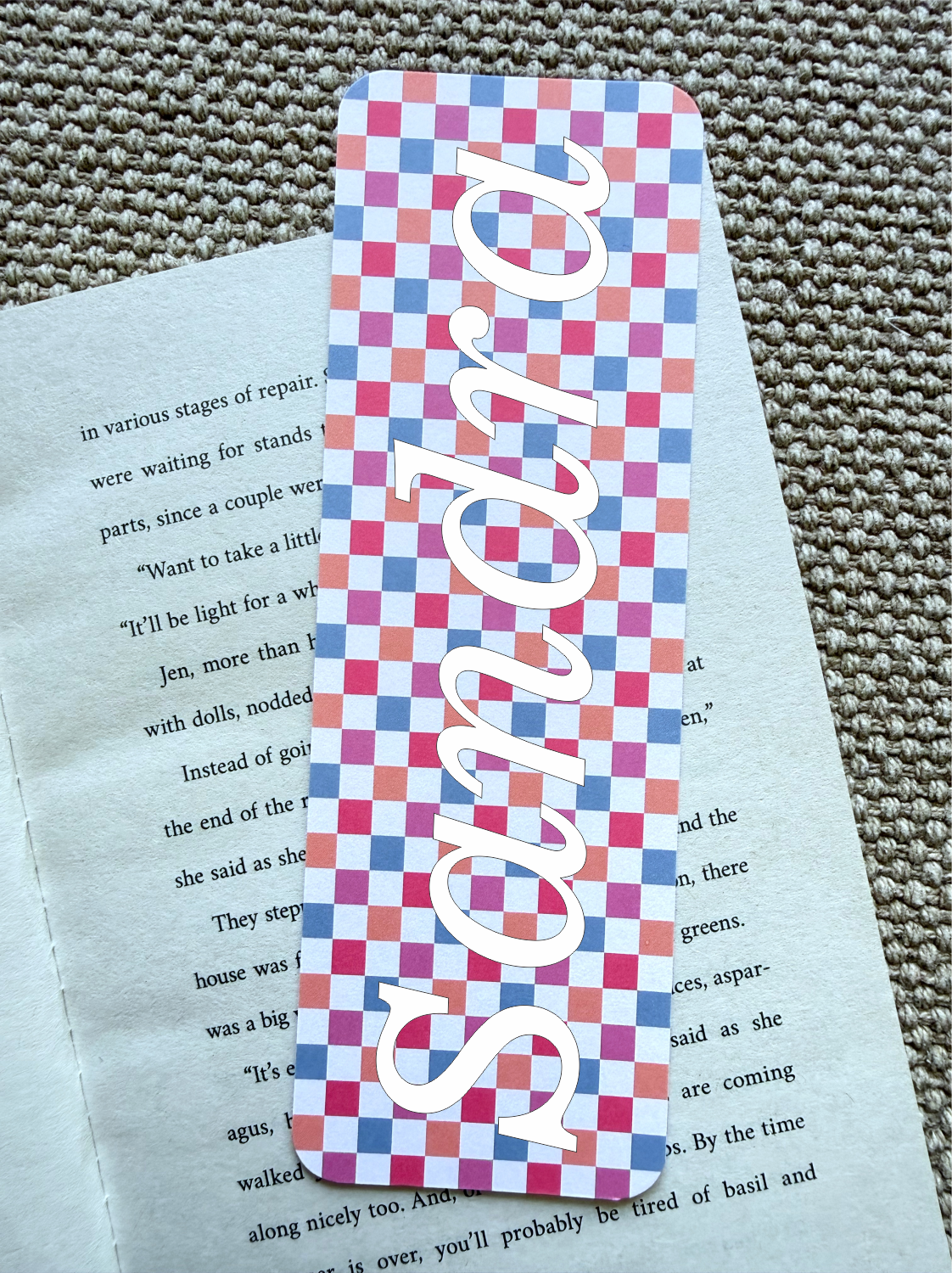 Personalized bookmark with your name