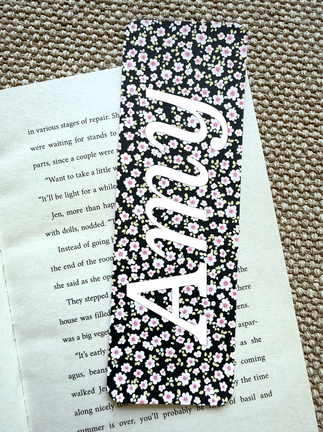 Personalized bookmark with your name