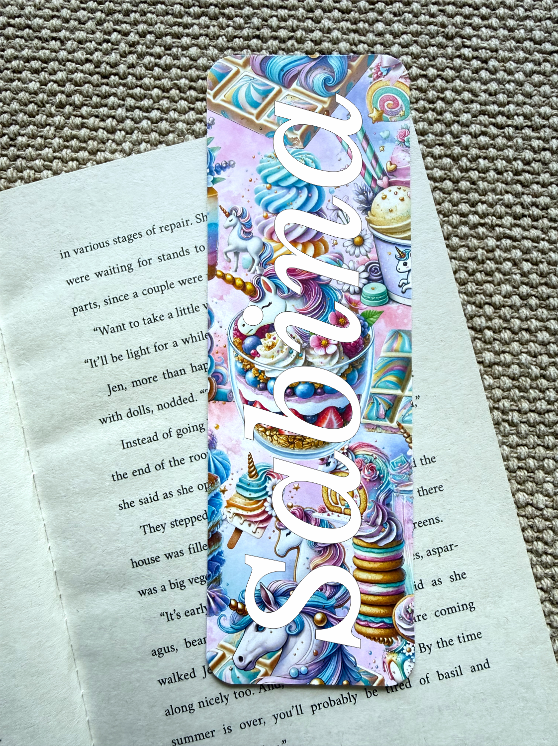 Personalized bookmark with your name