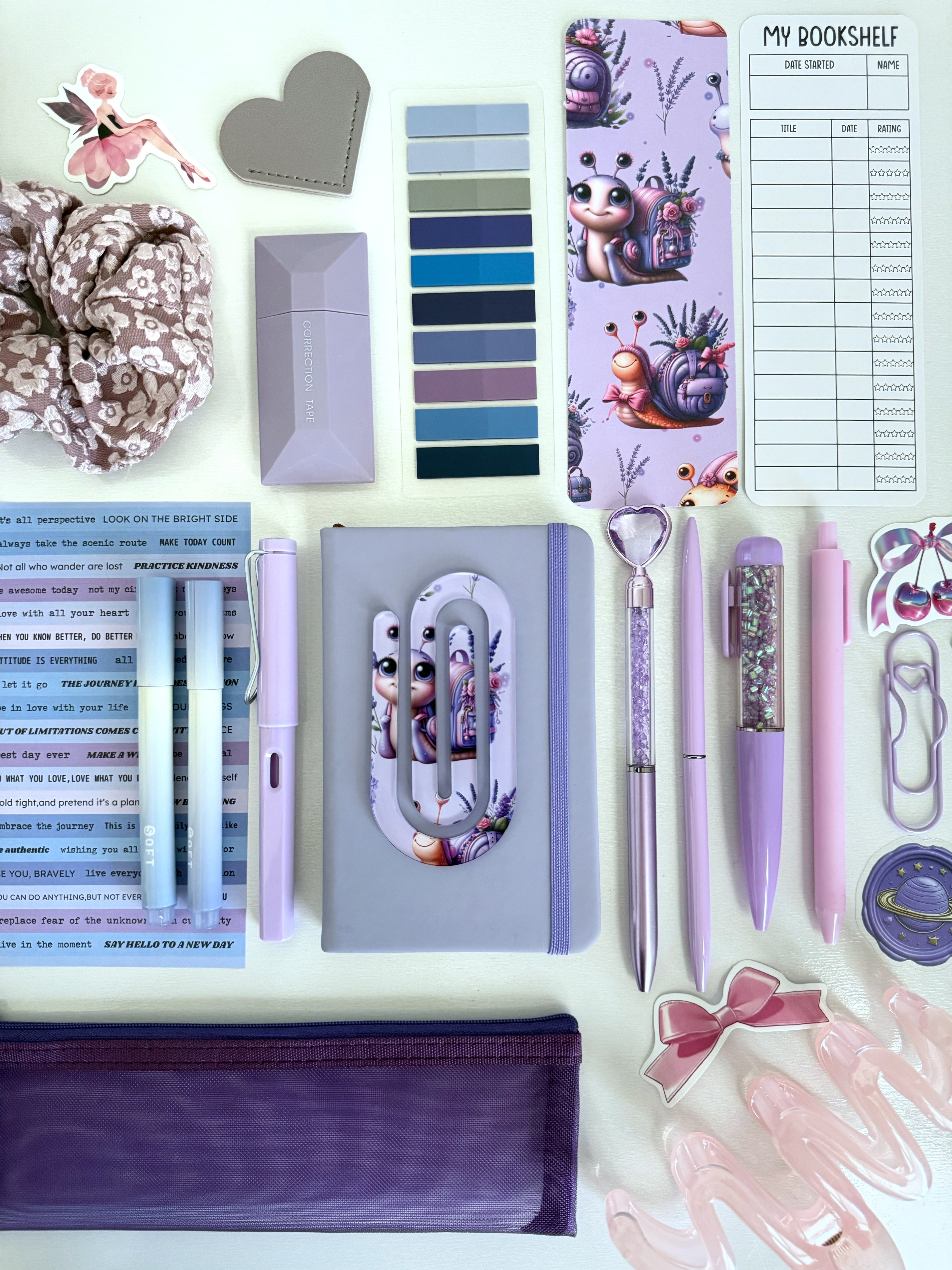 Lavender Bookish Bundle (notebook A6)