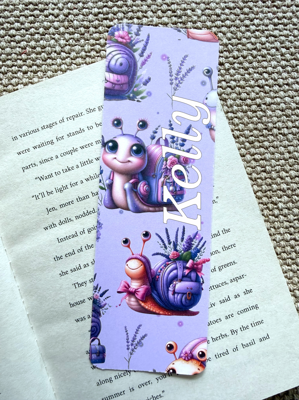 Personalized bookmark with your name