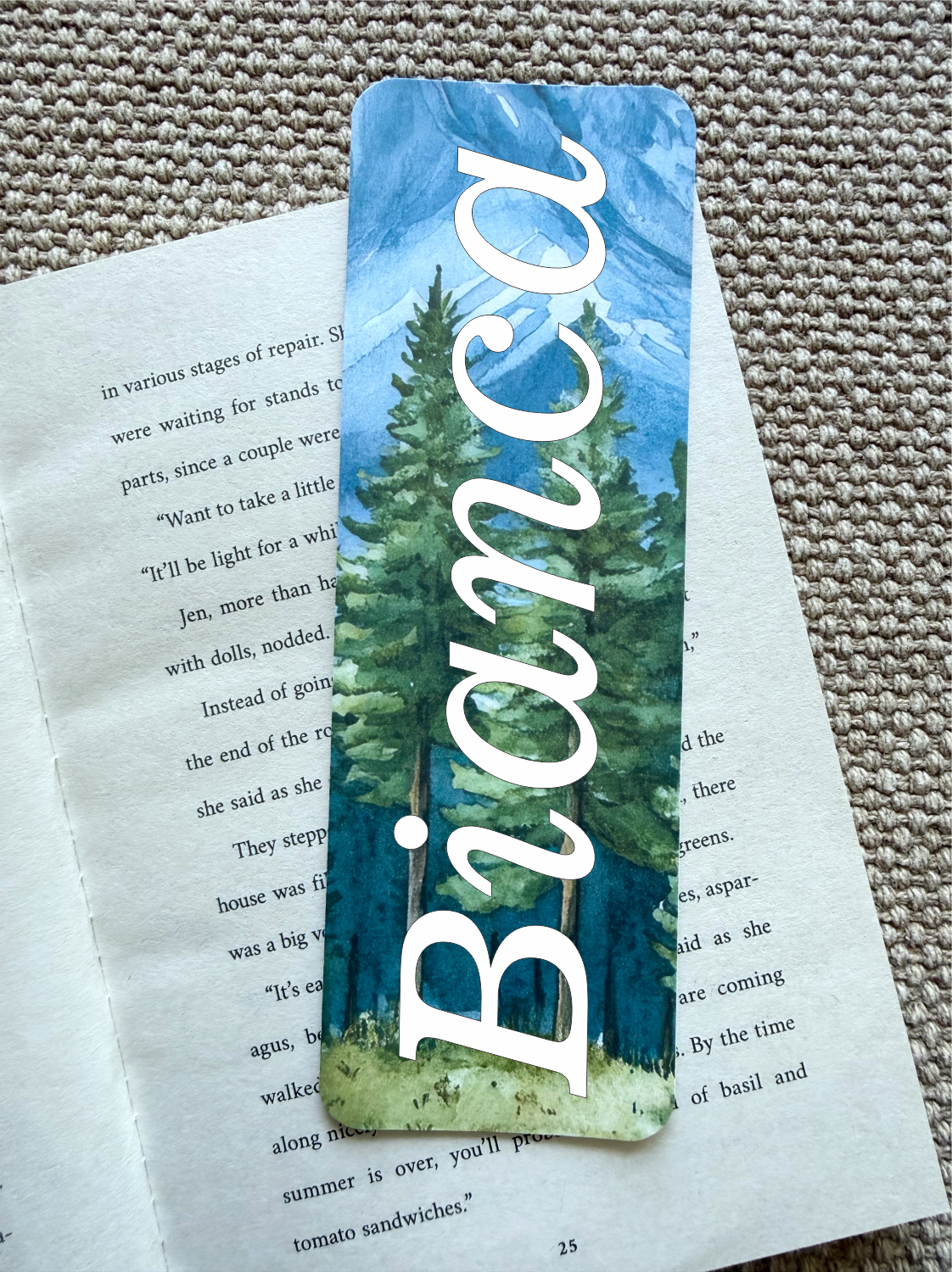 Personalized bookmark with your name