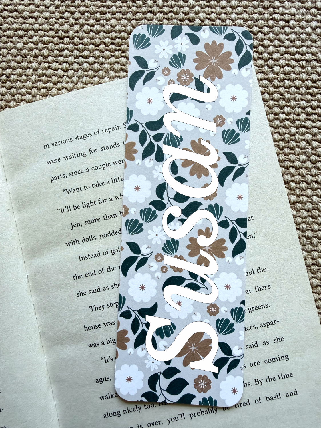 Personalized bookmark with your name