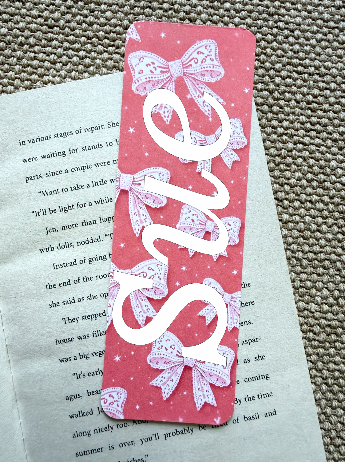Personalized bookmark with your name