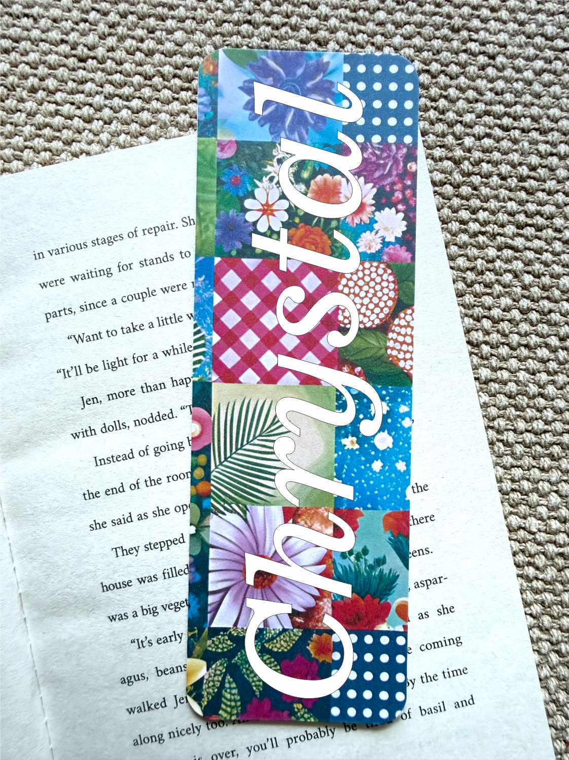 Personalized bookmark with your name