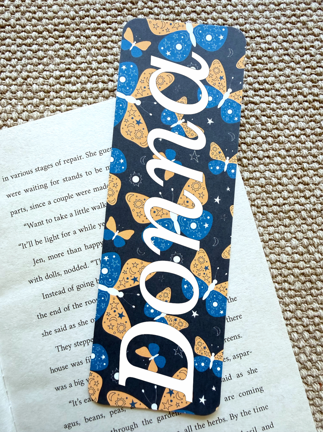 Personalized bookmark with your name