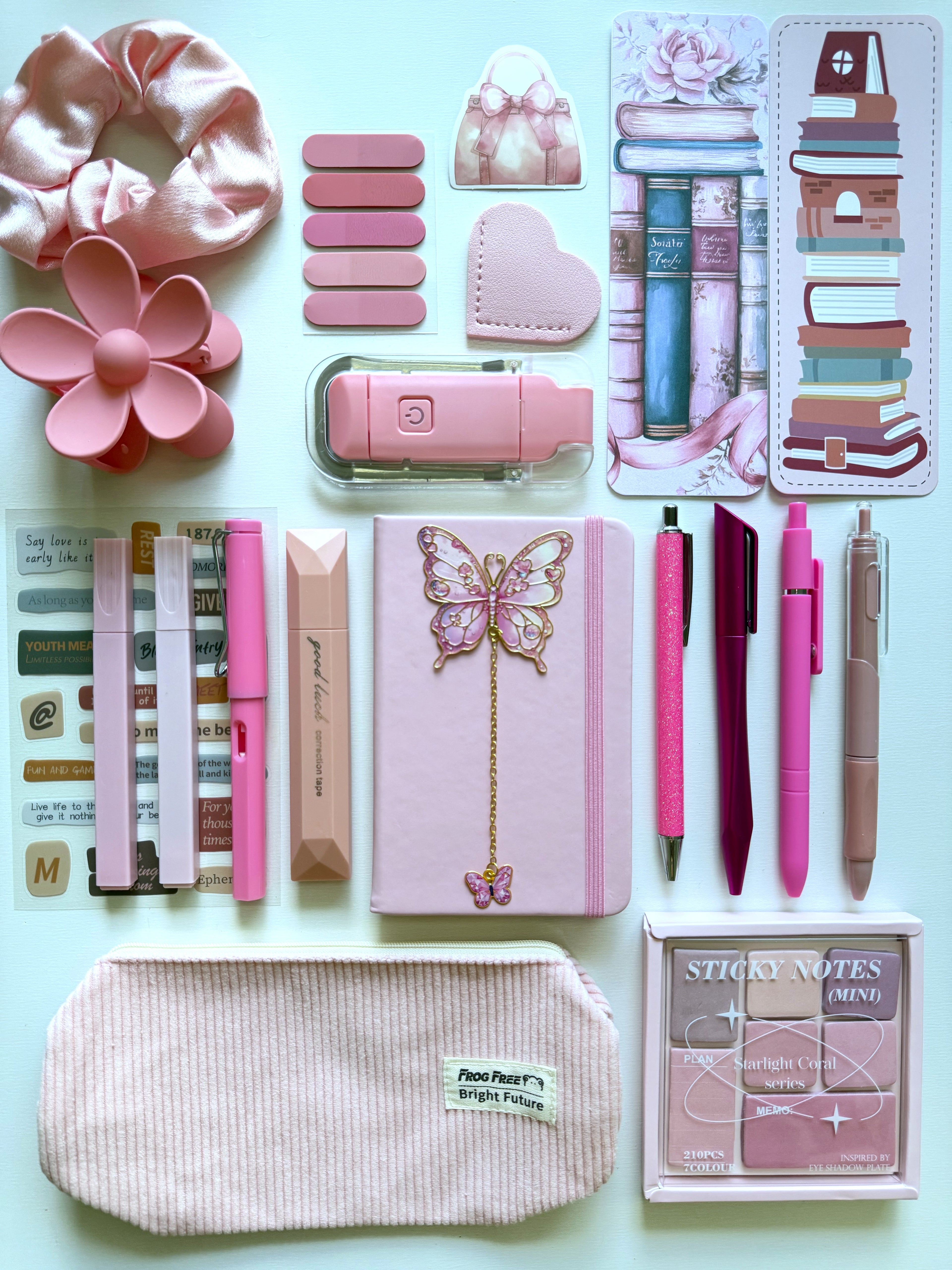 Pink Bookish Bundle (notebook A6)