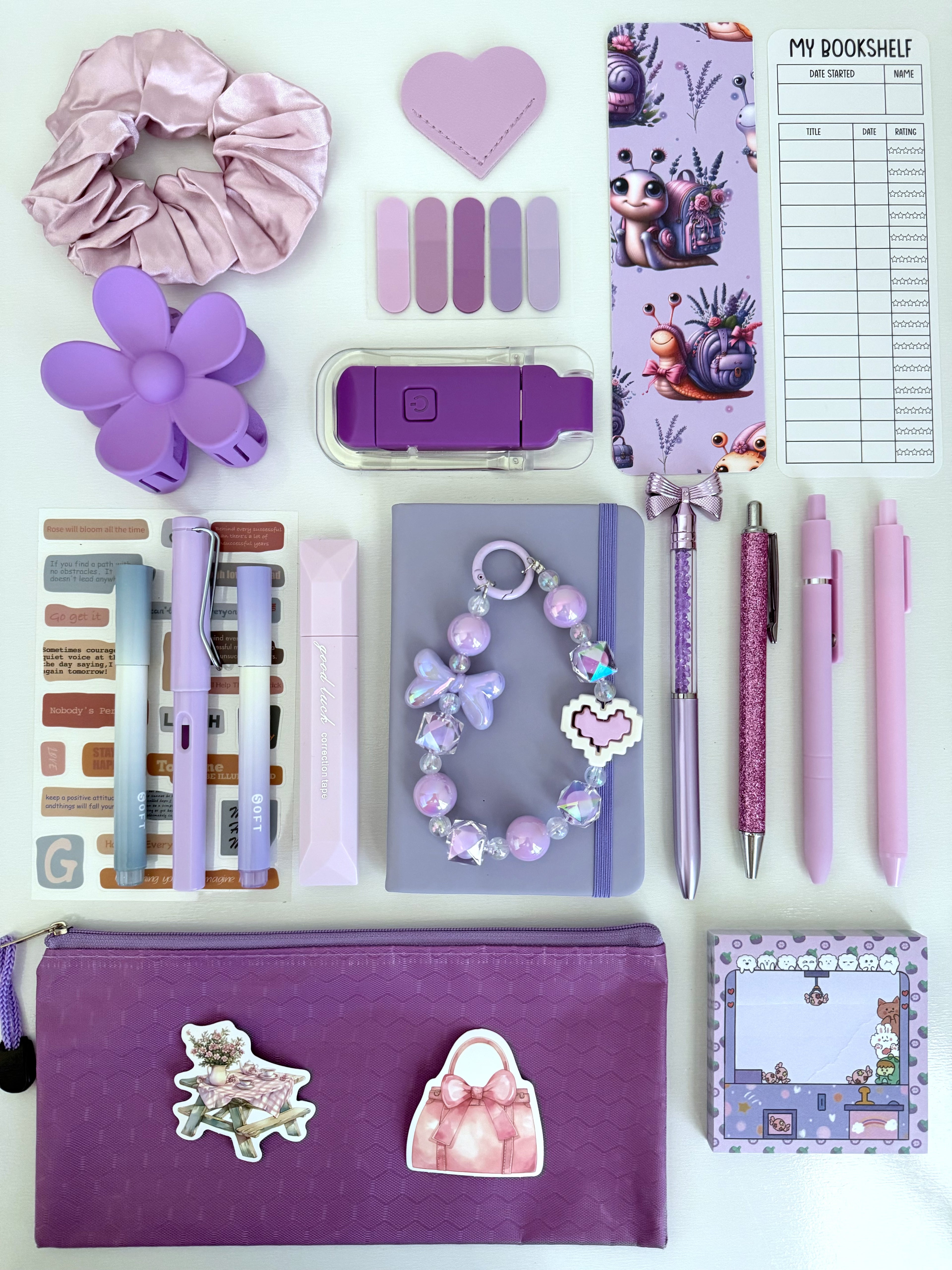 Lavender Bookish Bundle (notebook A6)