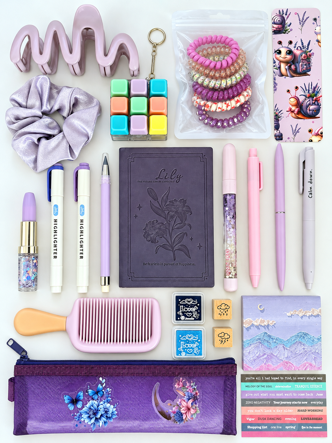 Purple Bookish Bundle (A6)