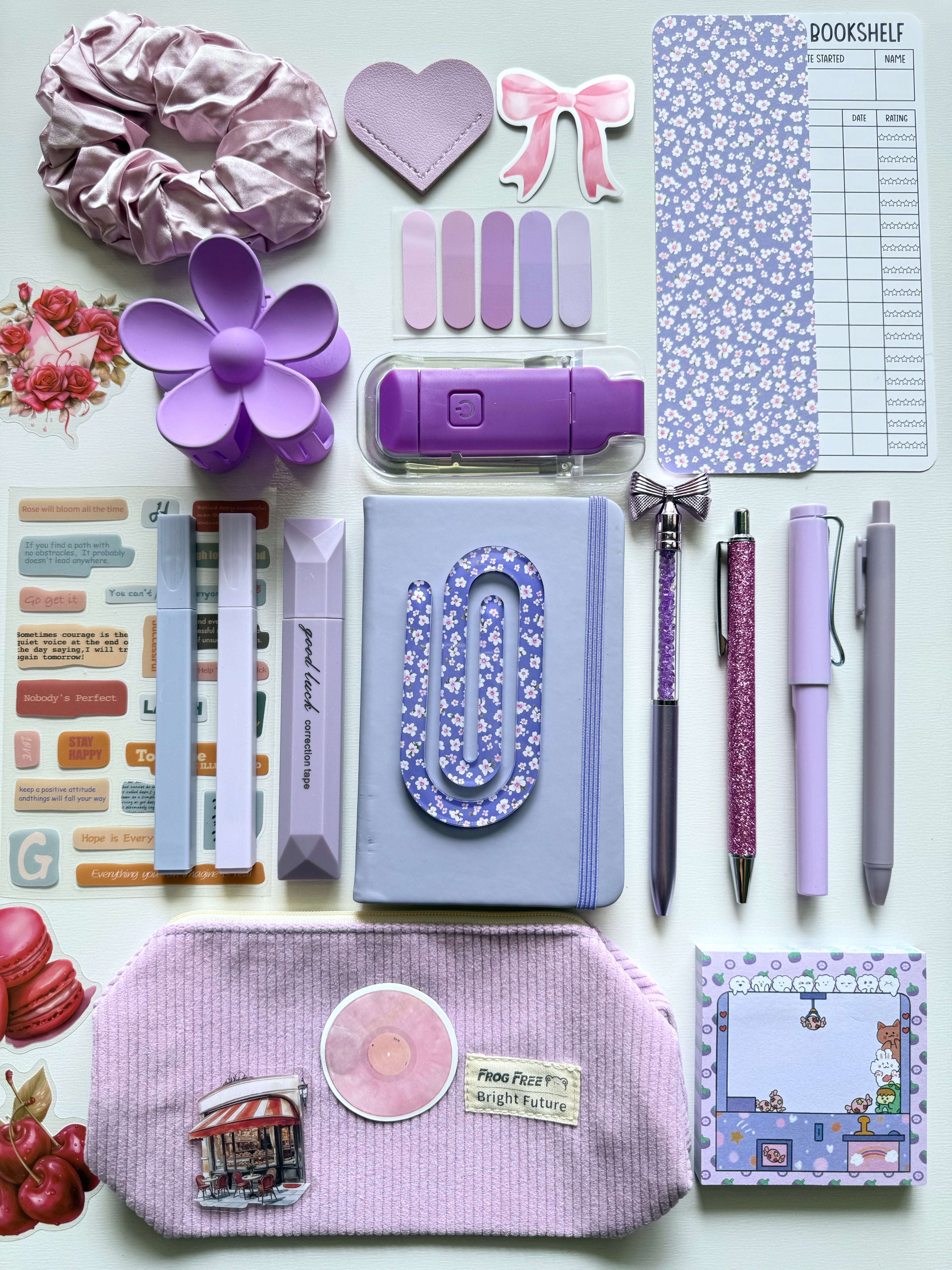 Lavender Bookish Bundle (notebook A6)