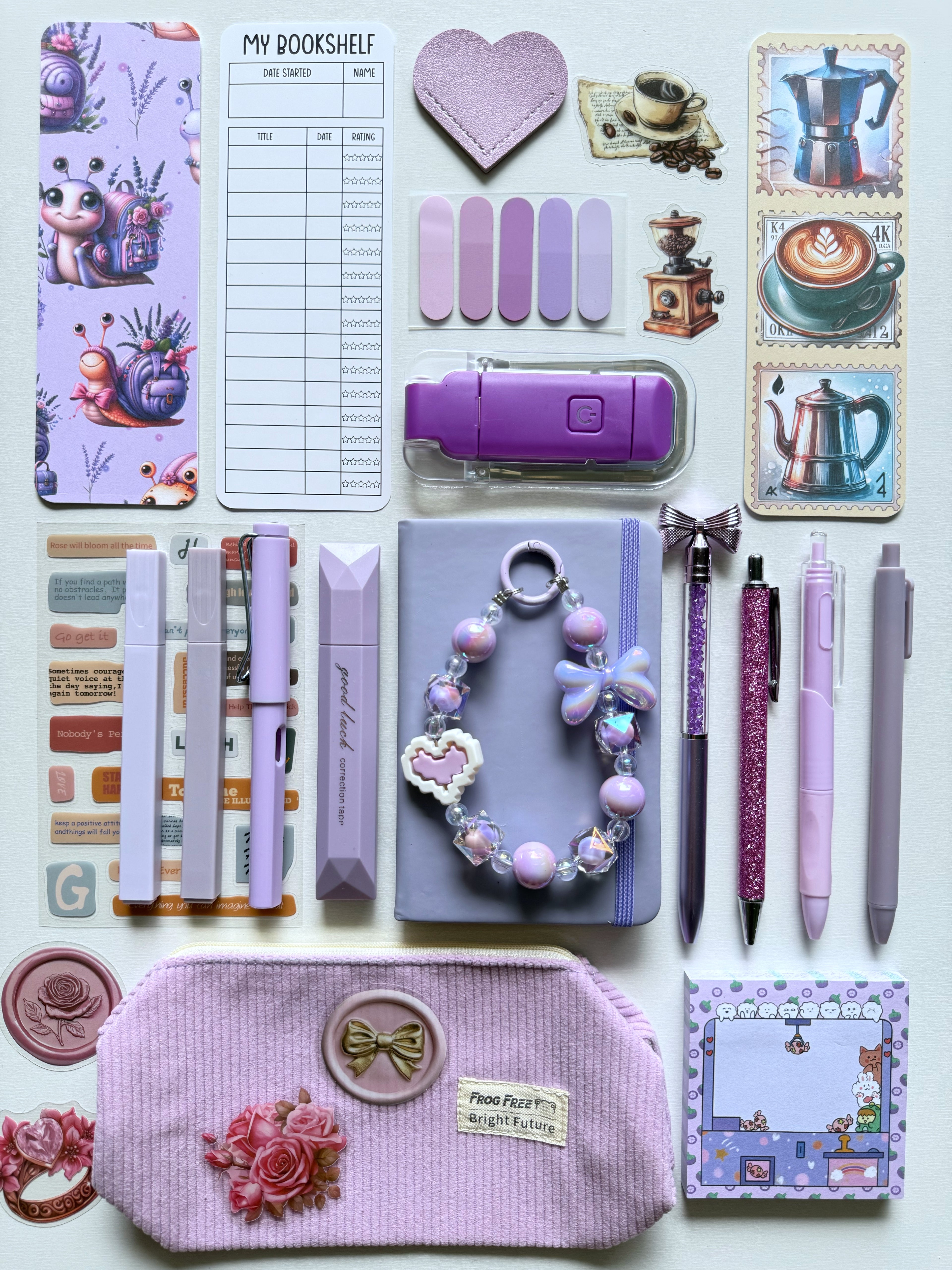 Lavender Bookish Bundle (notebook A6)