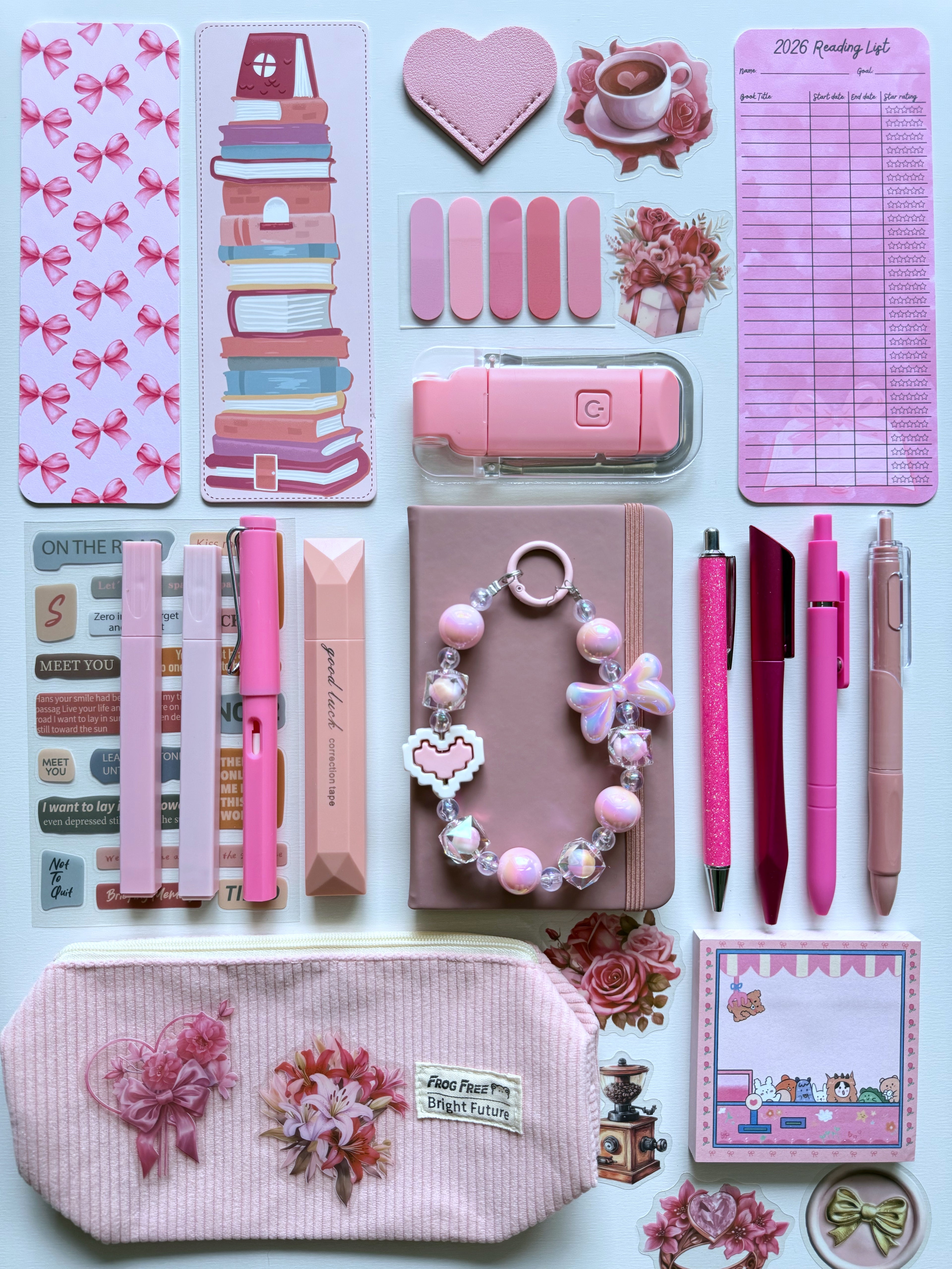 Dark Pink Bookish Bundle (notebook A6)