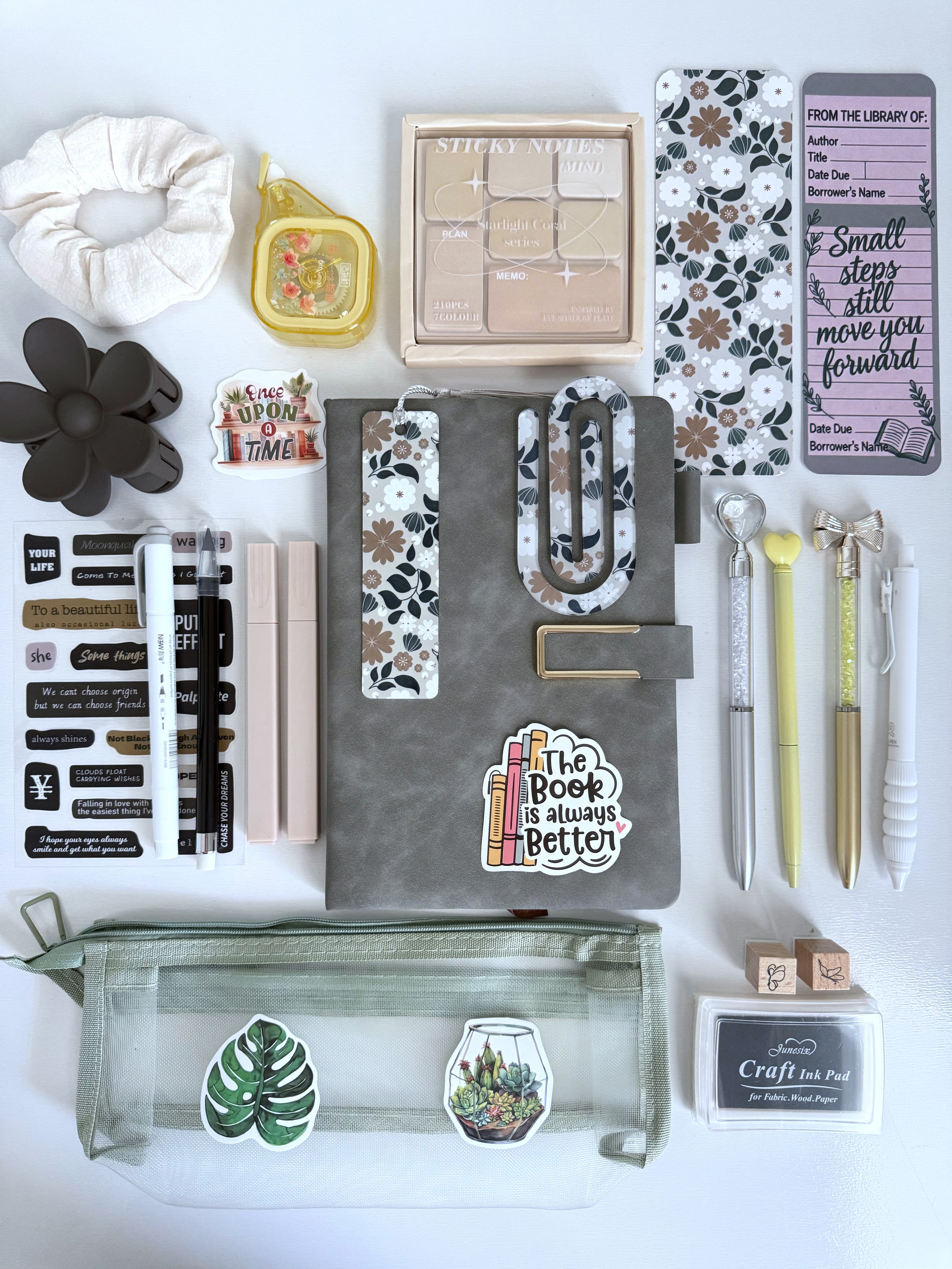 Grey Bookish Bundle ( notebook A5)