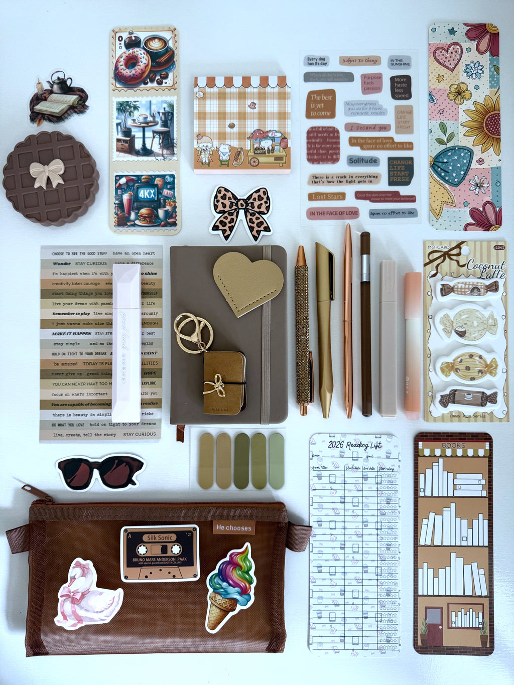 Milk Chocolate Bookish Bundle (notebook A6)