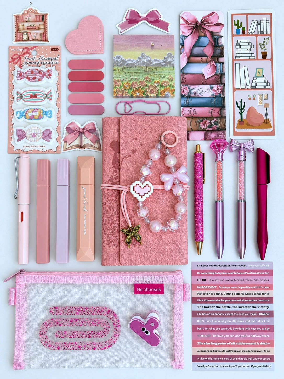 Pink Bookish Bundle (butterfly)