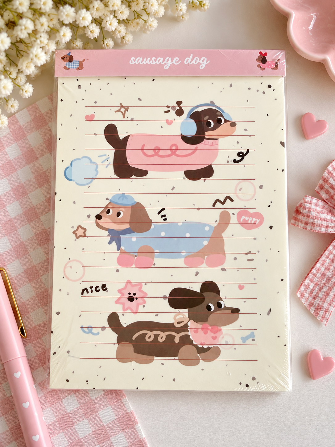 Cute Sausage Dog Notepad