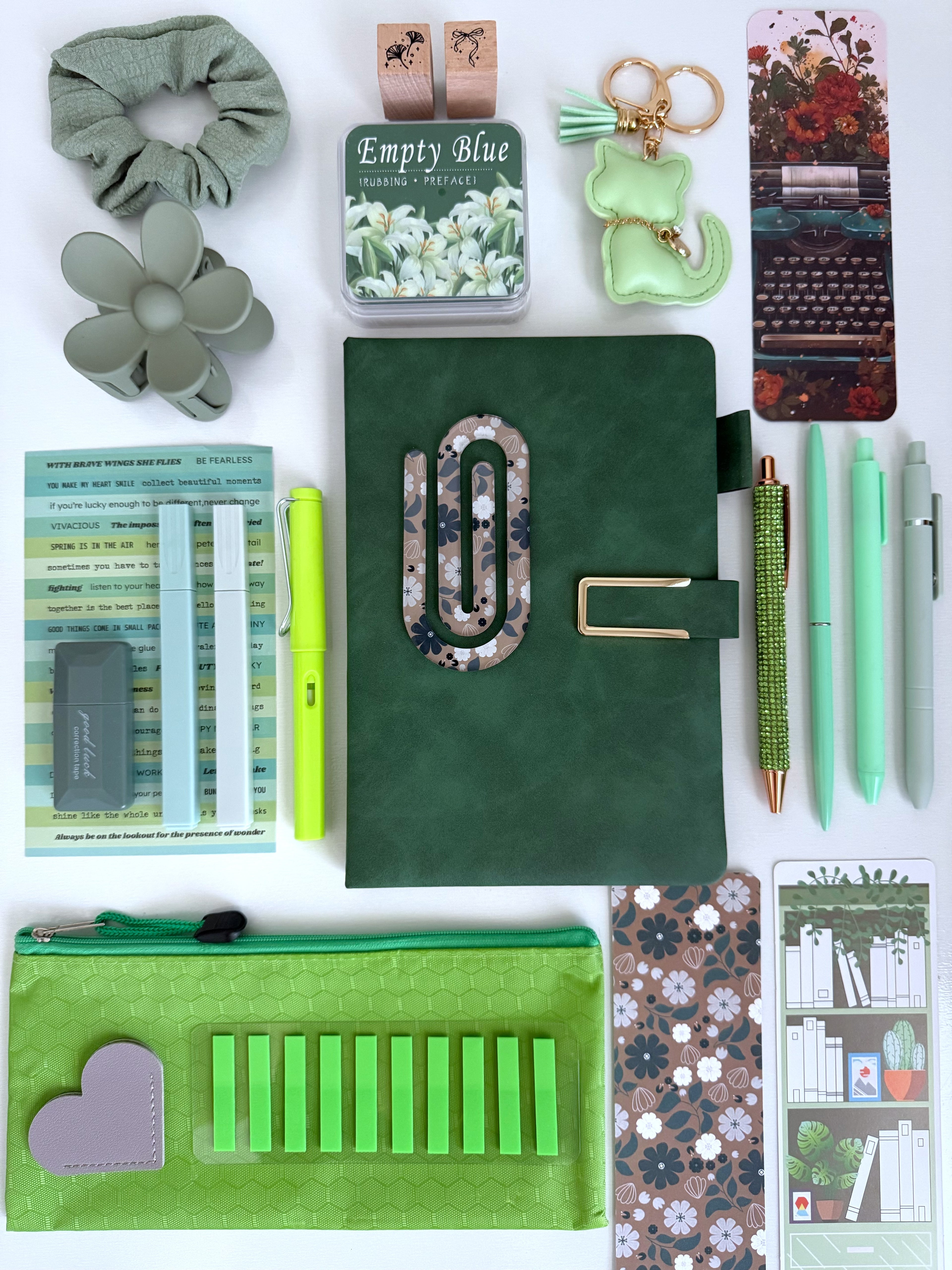 Green Bookish Bundle (notebook A5)