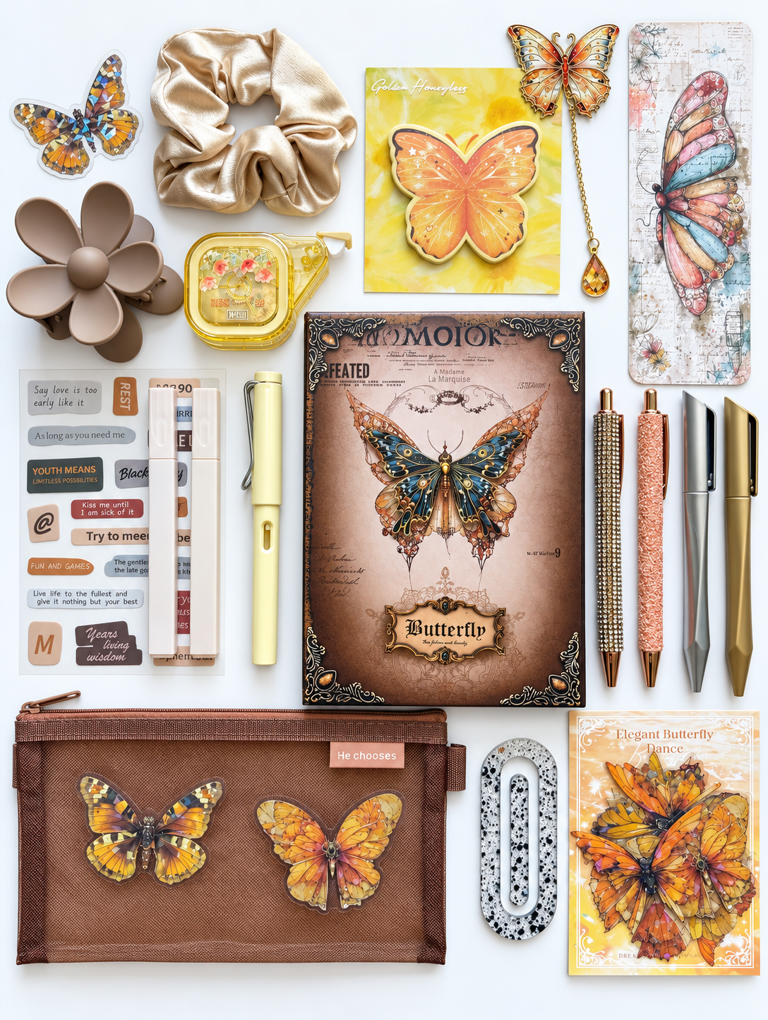 Butterfly Bookish Bundle ( BROWN)
