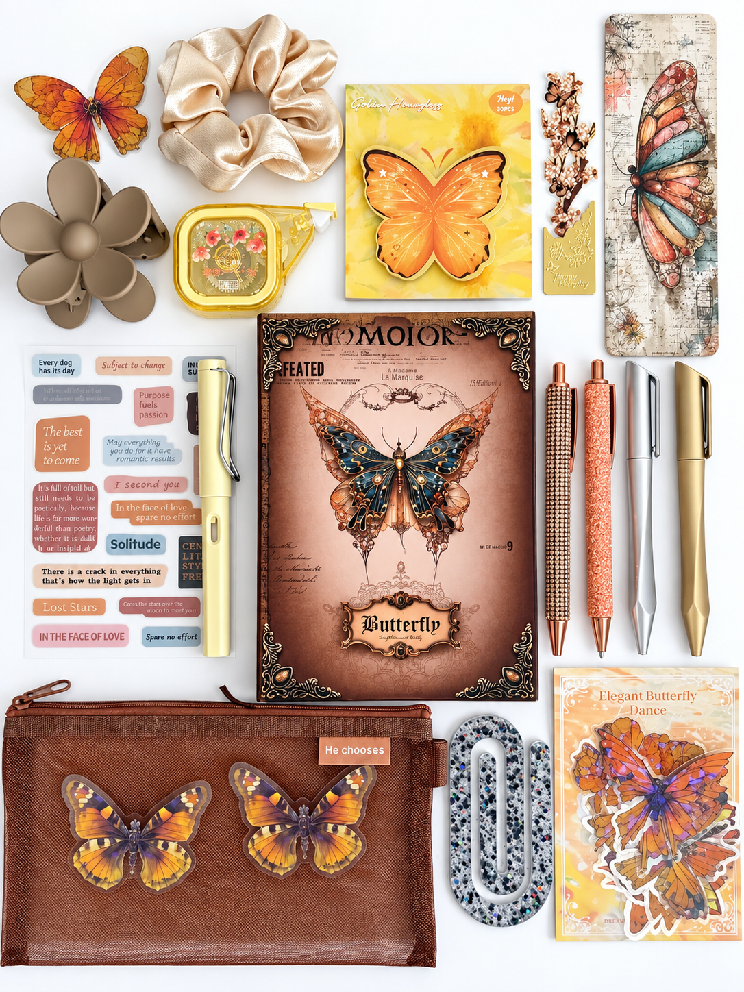 Butterfly Bookish Bundle ( BROWN)