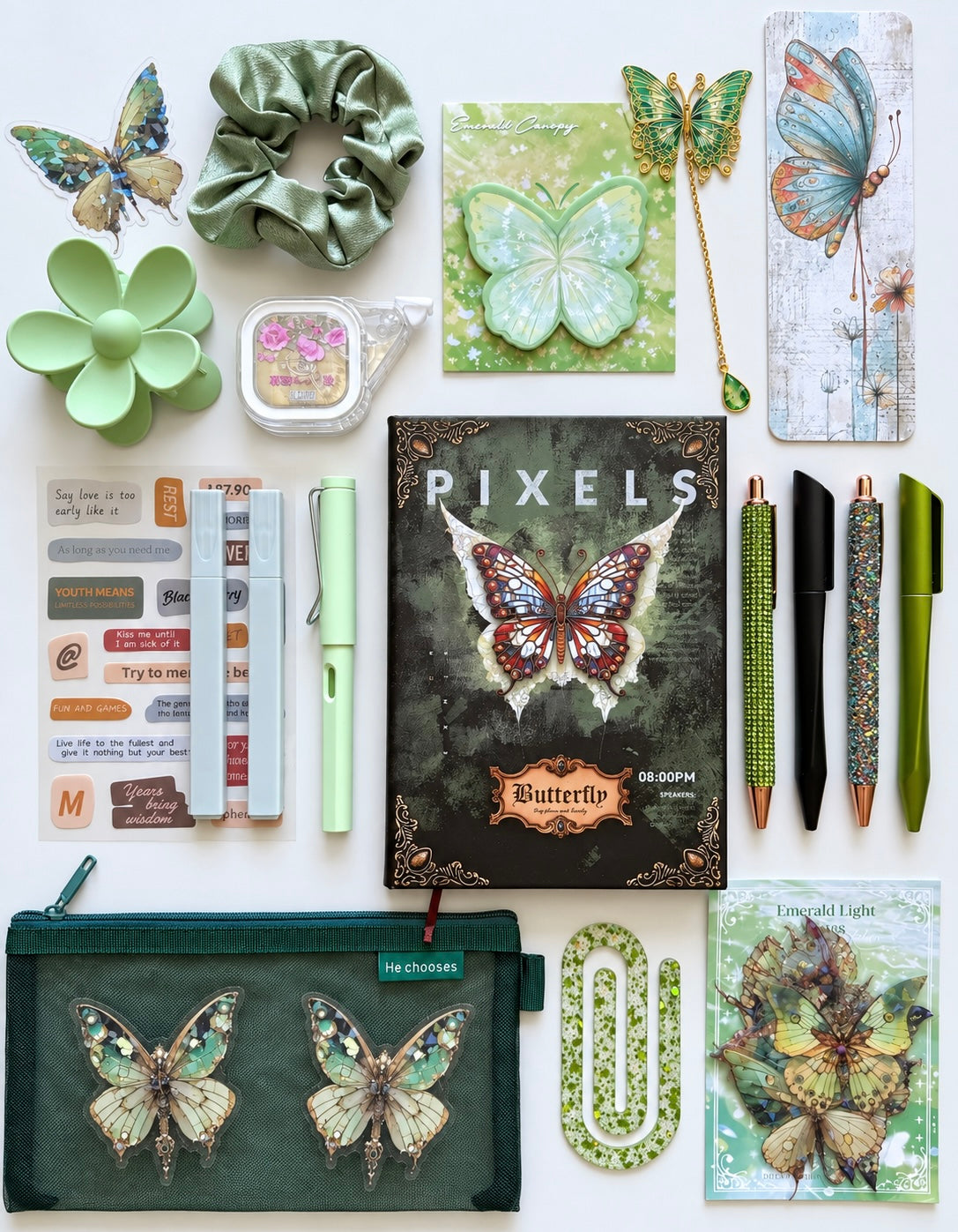 Butterfly Bookish Bundle (GREEN)