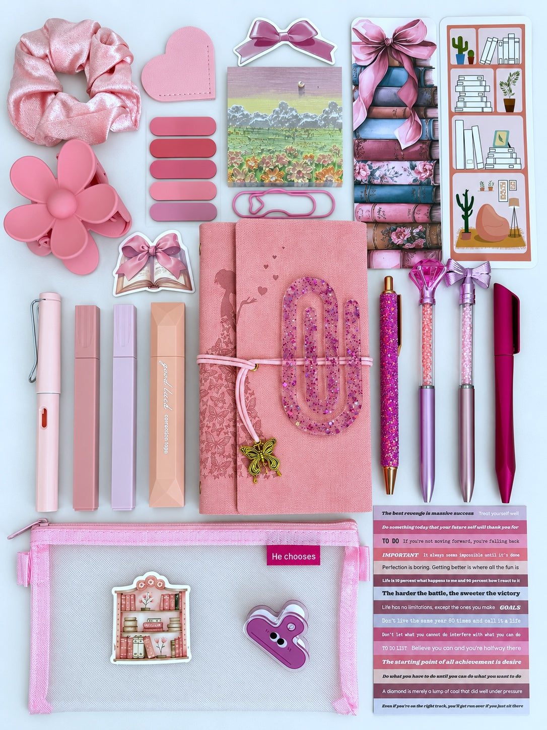 Pink Bookish Bundle (butterfly)