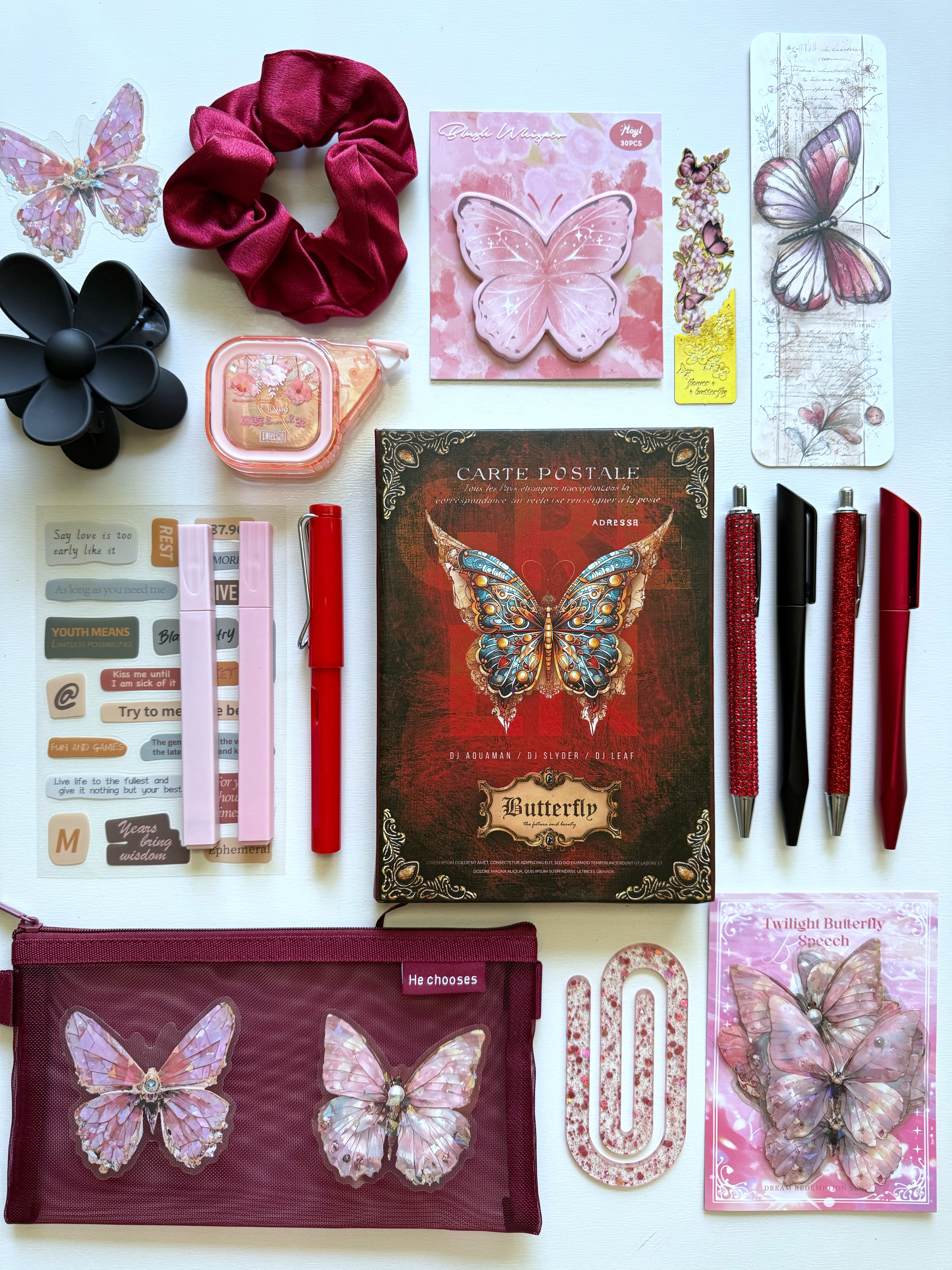 Butterfly Bookish Bundle (RED)