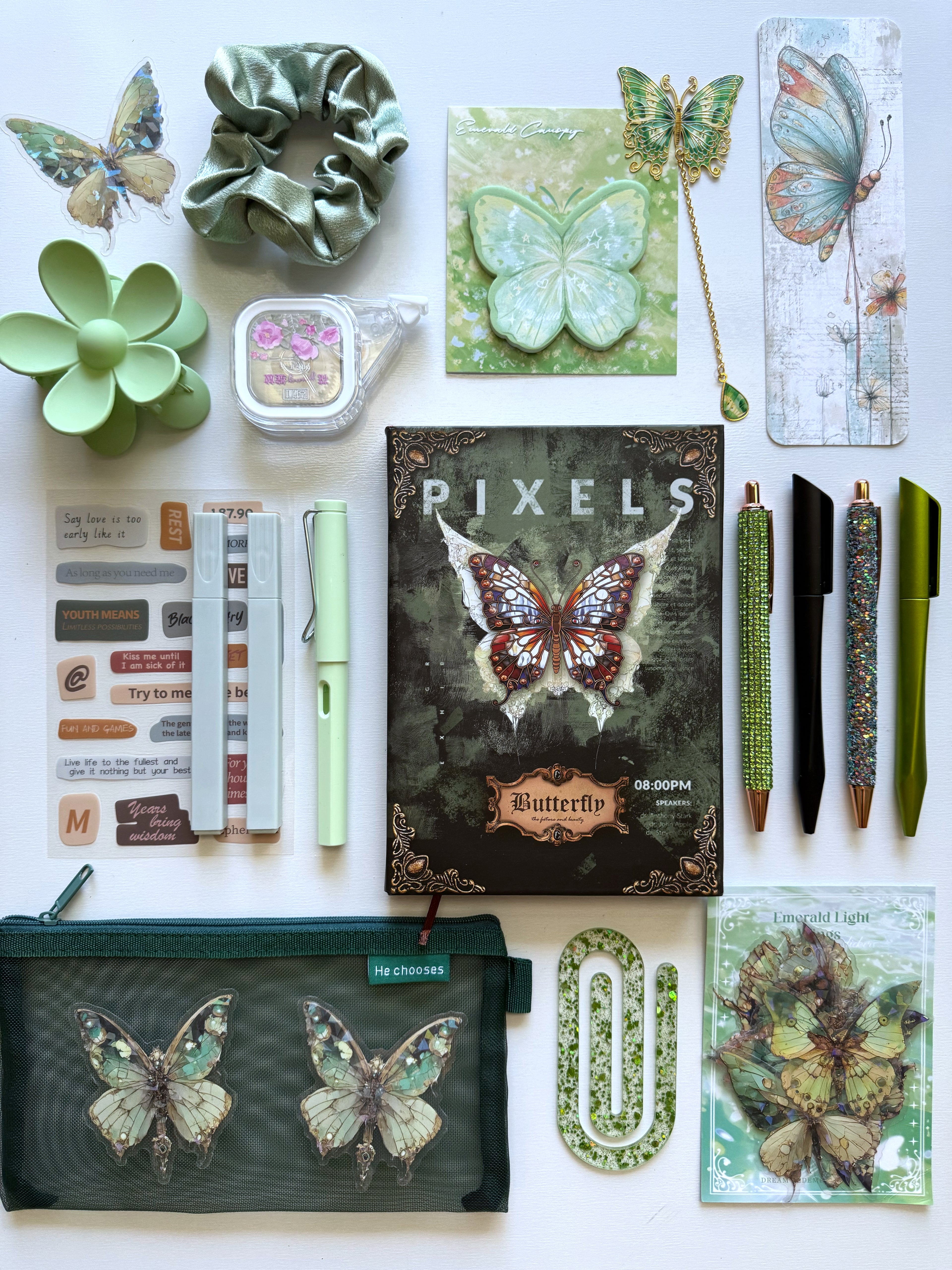 Butterfly Bookish Bundle (GREEN)