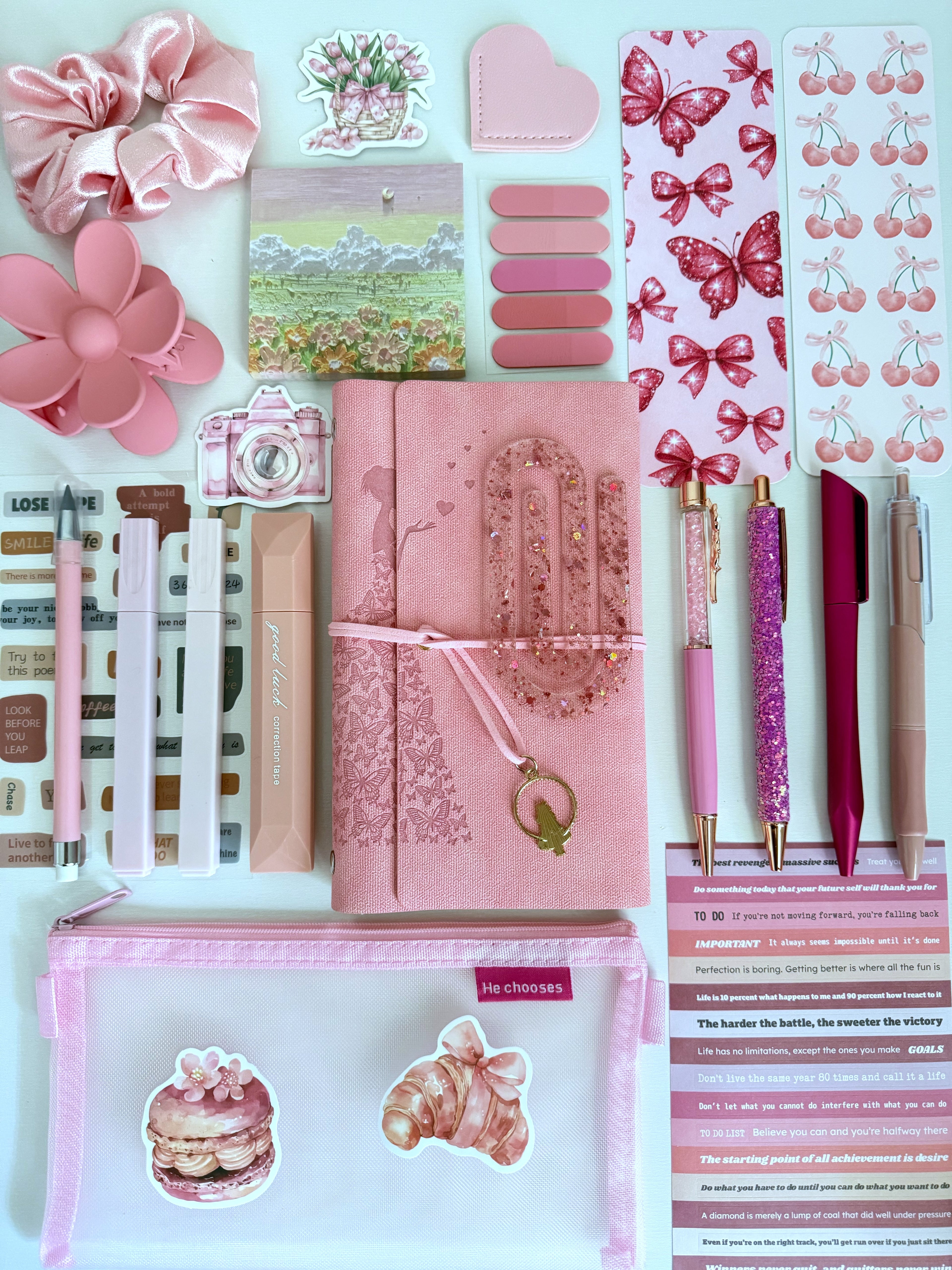 Pink Bookish Bundle (butterfly)