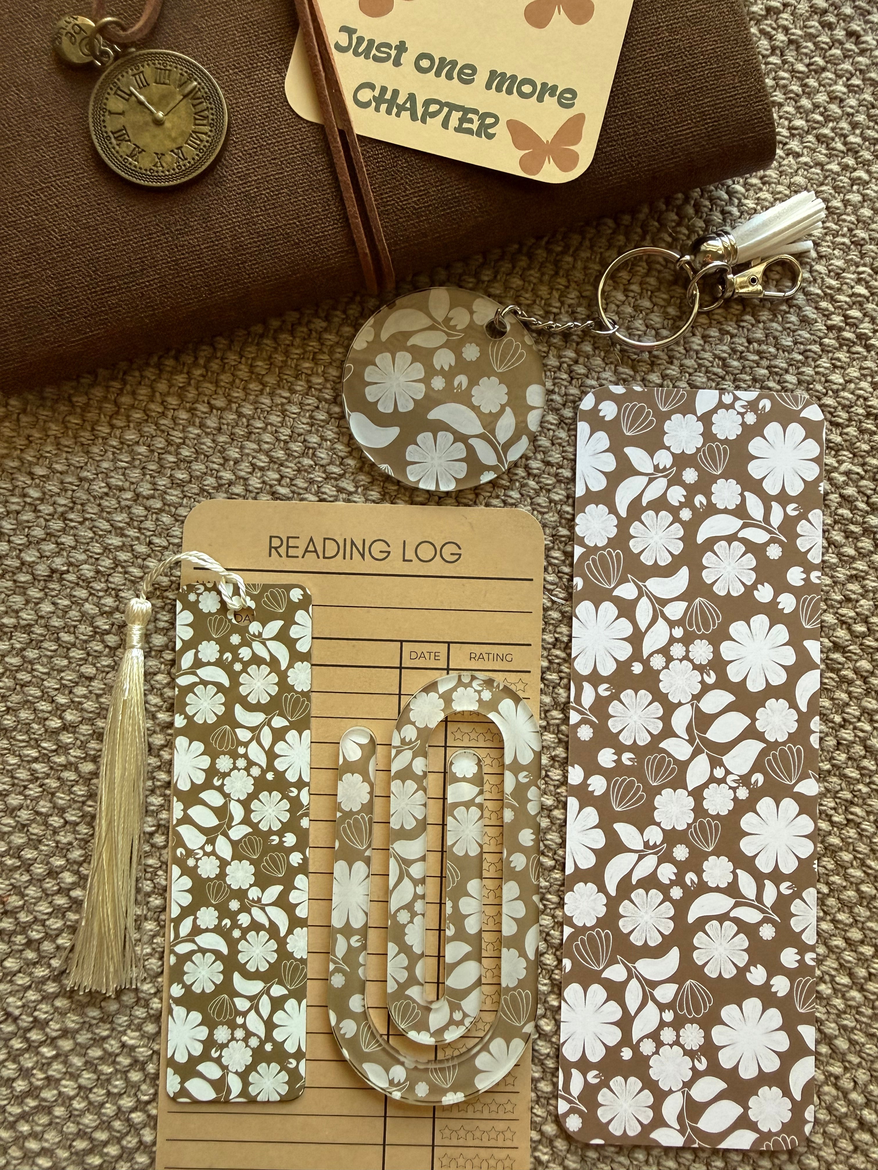 Bookmark Set and Keychain 4-in-1