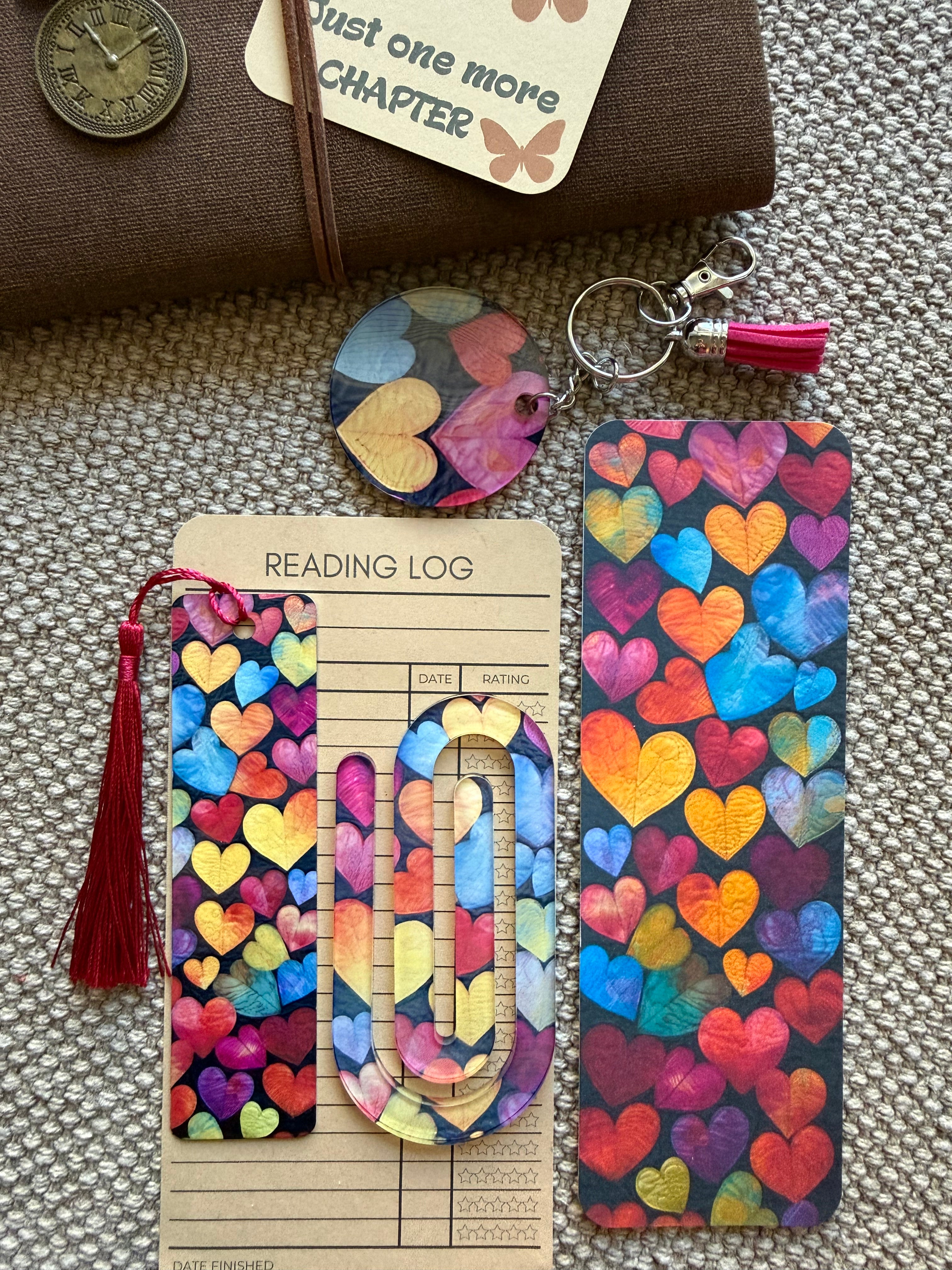 Bookmark Set and Keychain 4-in-1