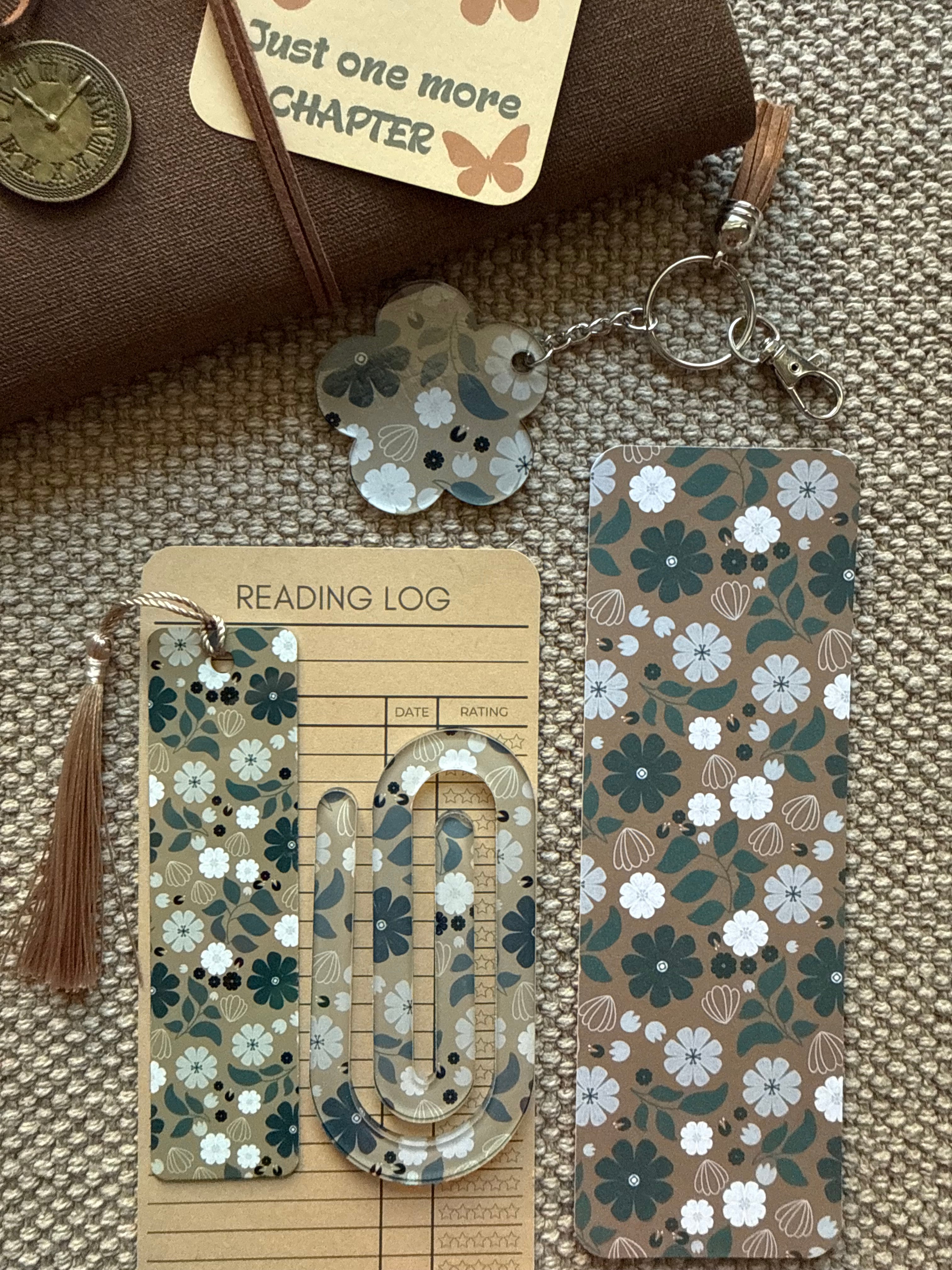 Bookmark Set and Keychain 4-in-1