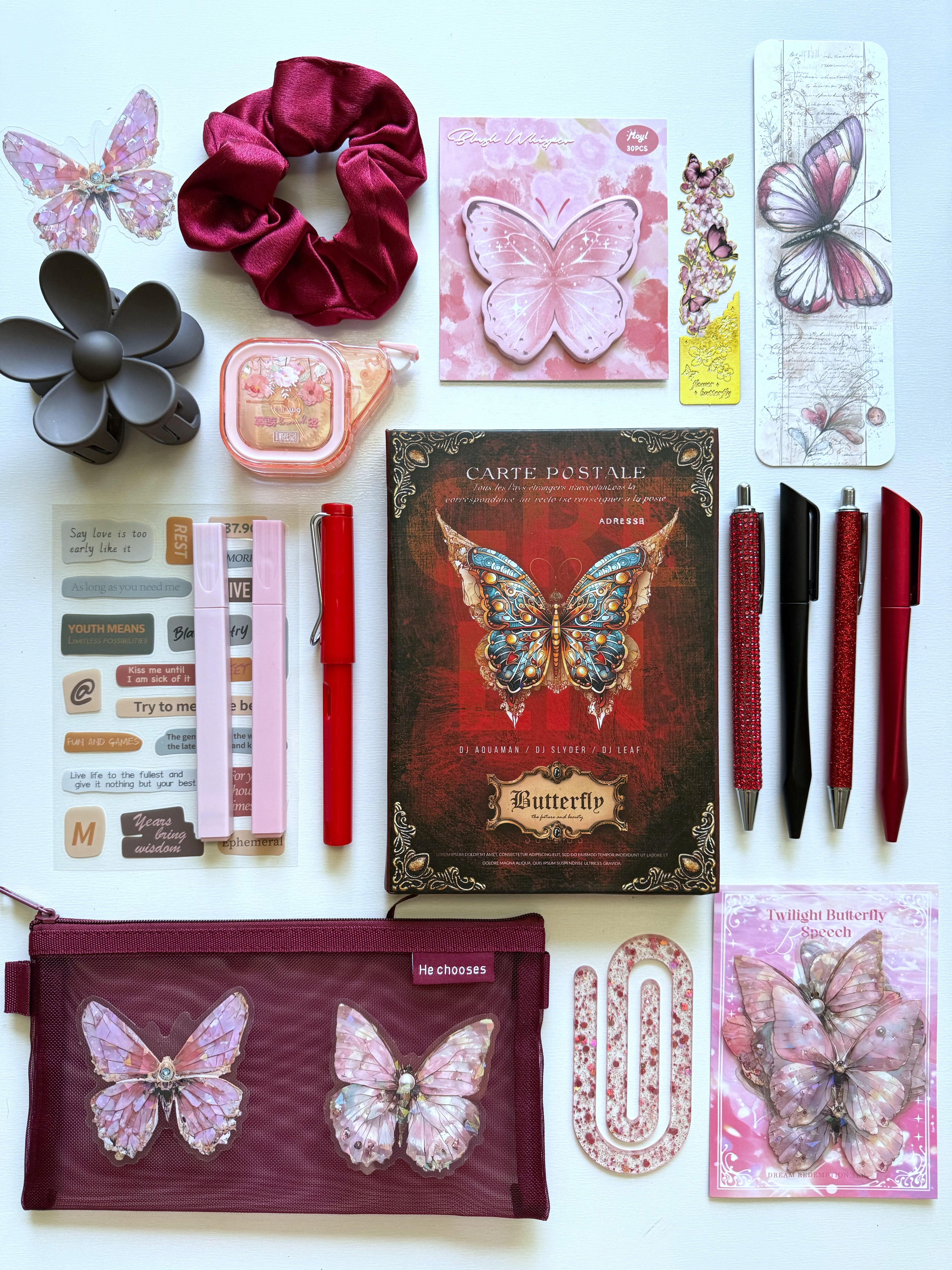 Butterfly Bookish Bundle (RED)