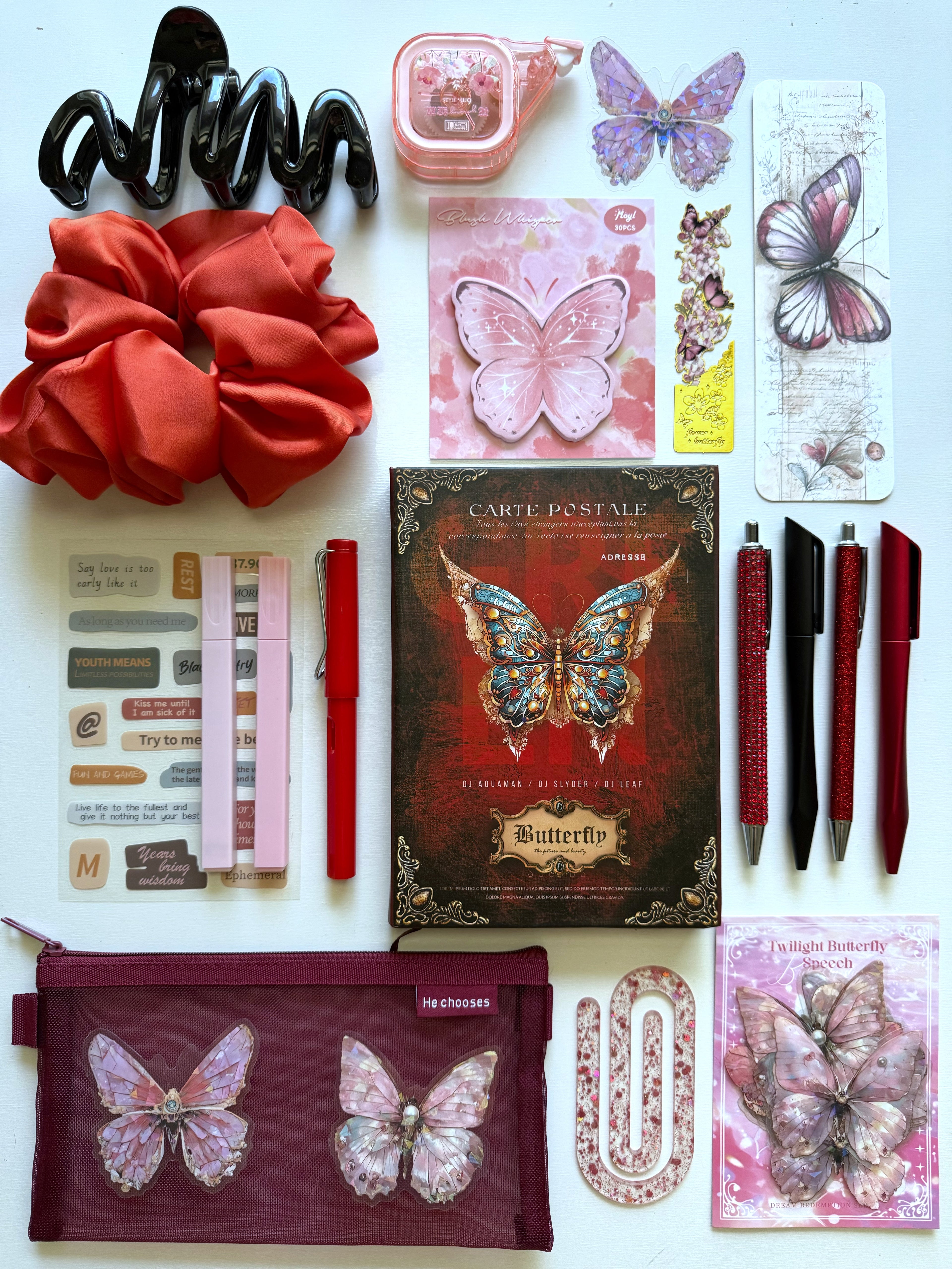 Butterfly Bookish Bundle (RED)