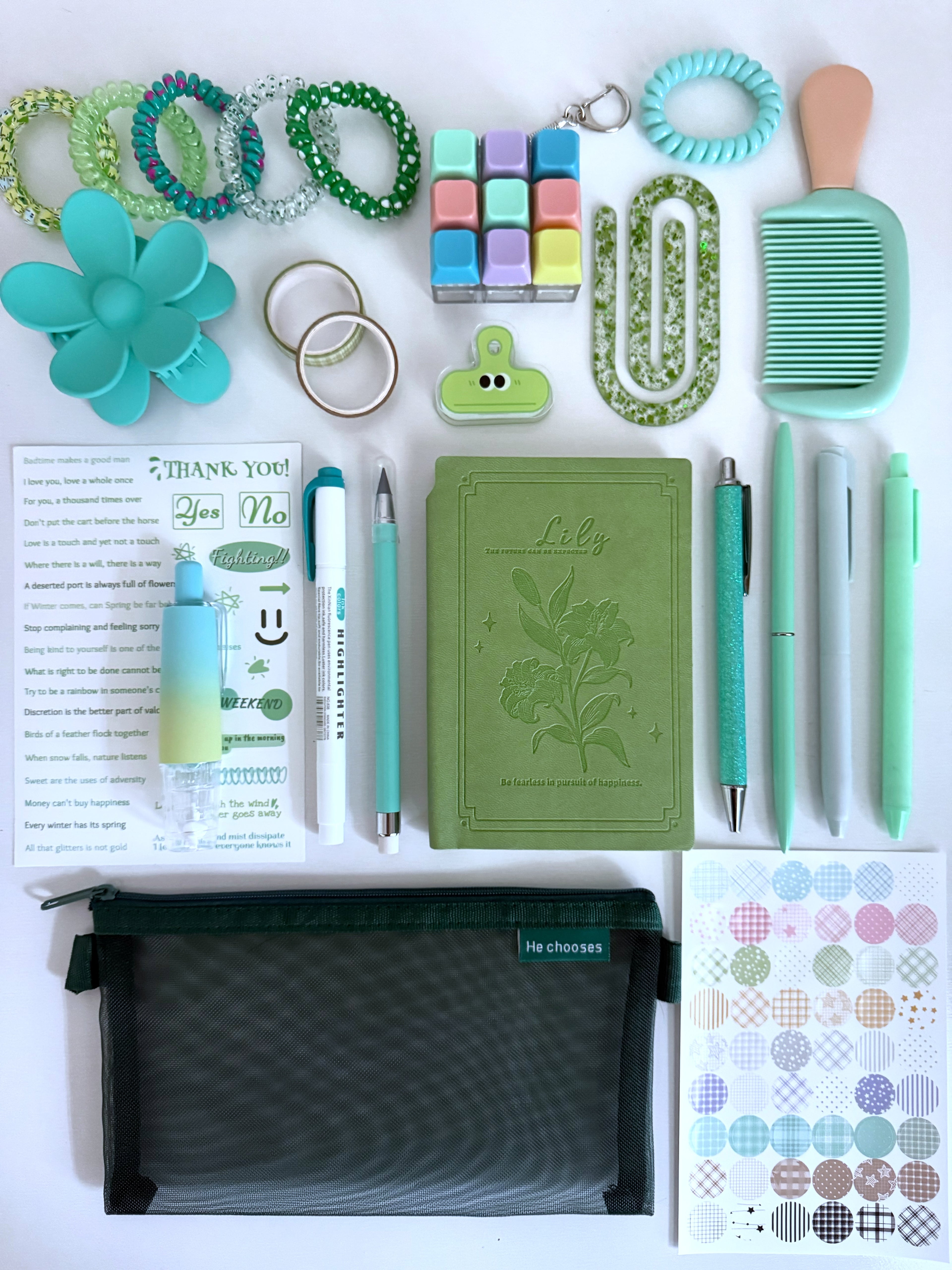 Green Bookish Bundle (A6)