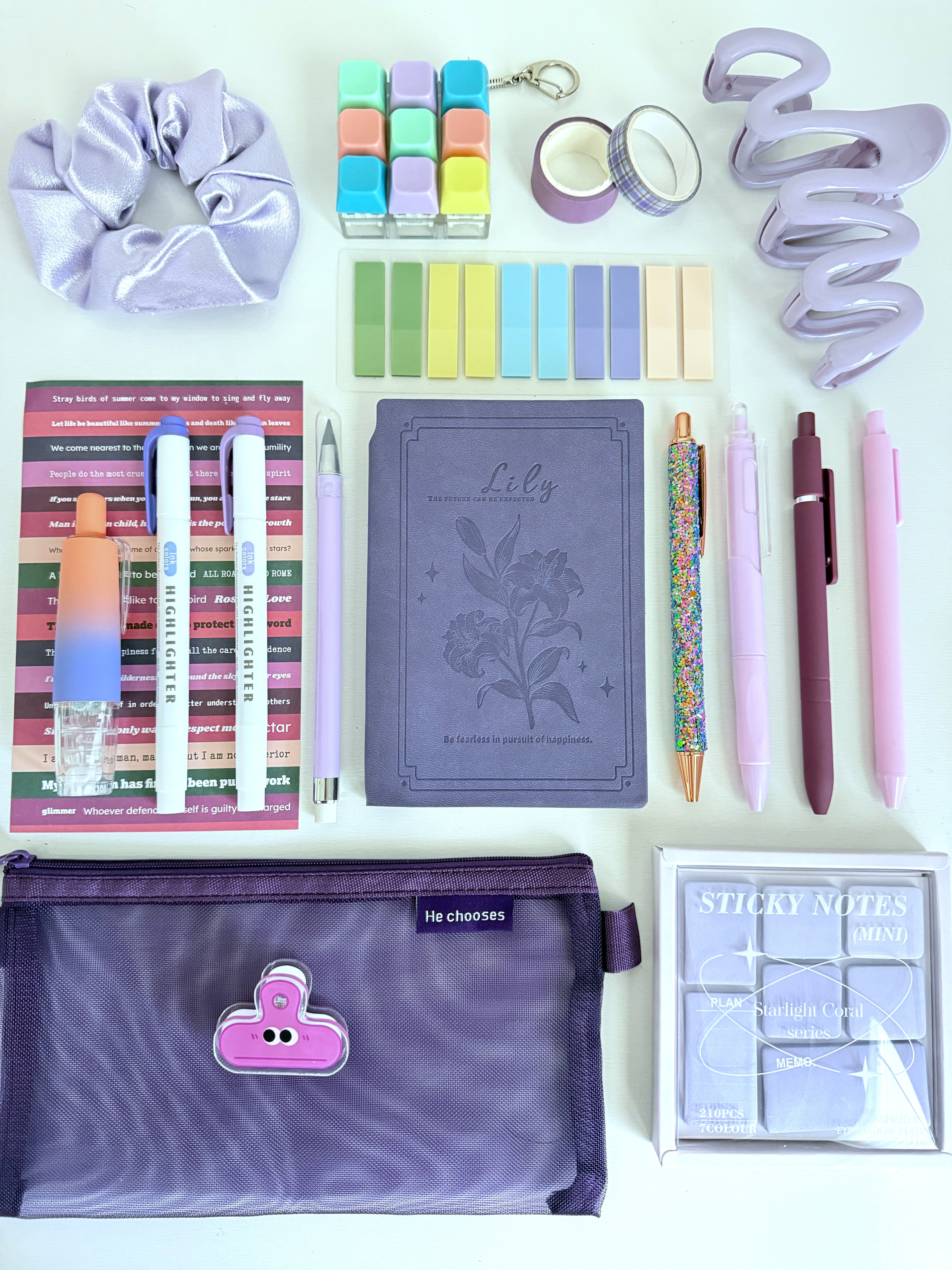 Purple Bookish Bundle (A6)