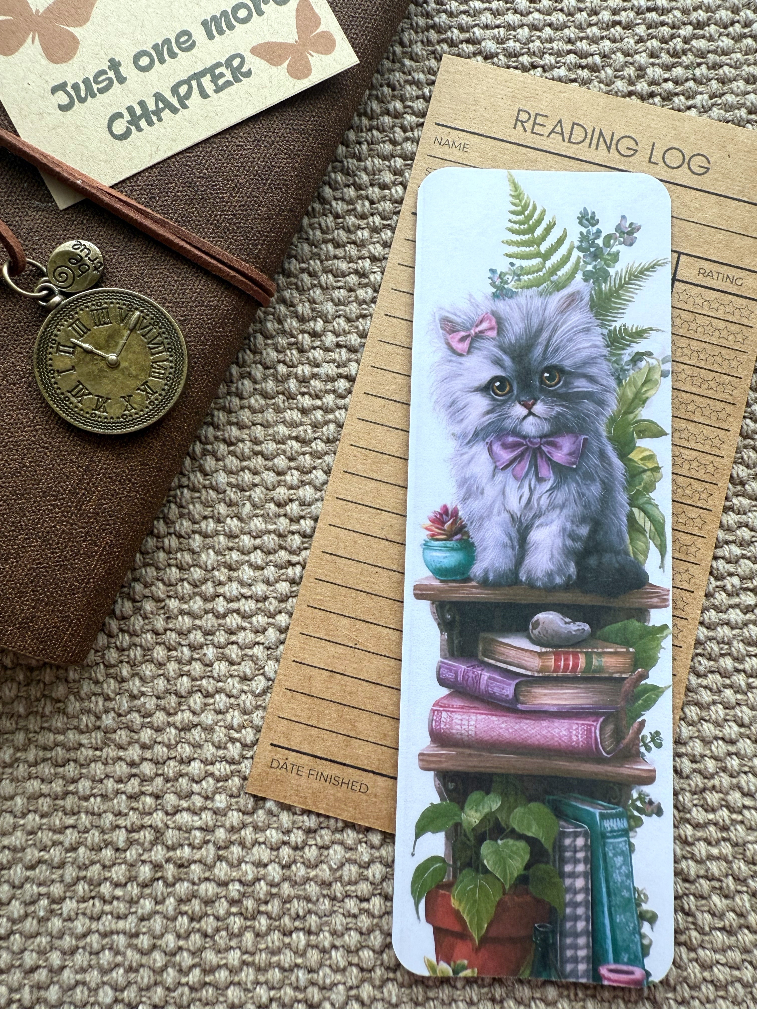 Cats & Books Bookmarks | Double-Sided • Laminated • Premium Cardstock