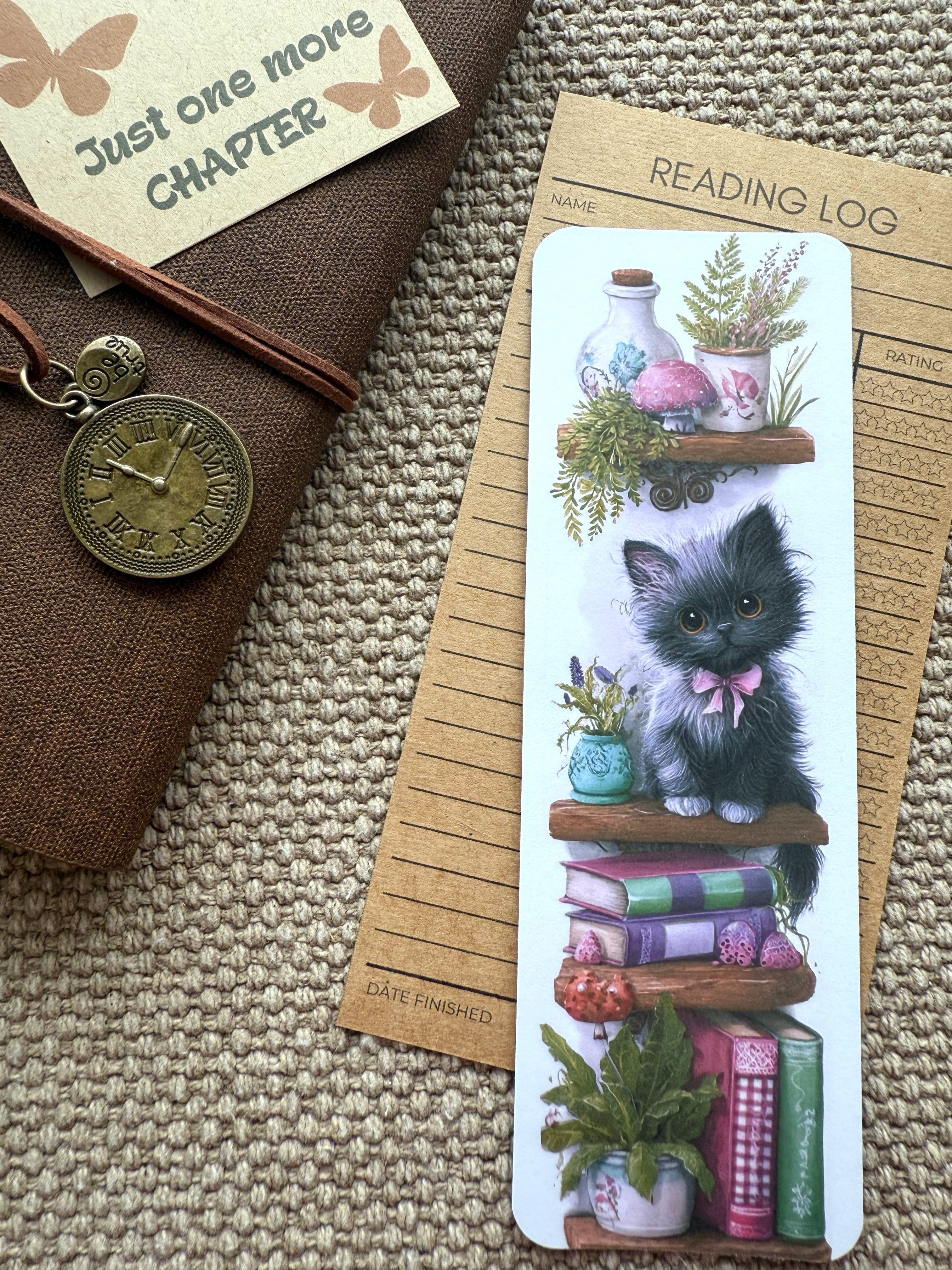 Cats & Books Bookmarks | Double-Sided • Laminated • Premium Cardstock