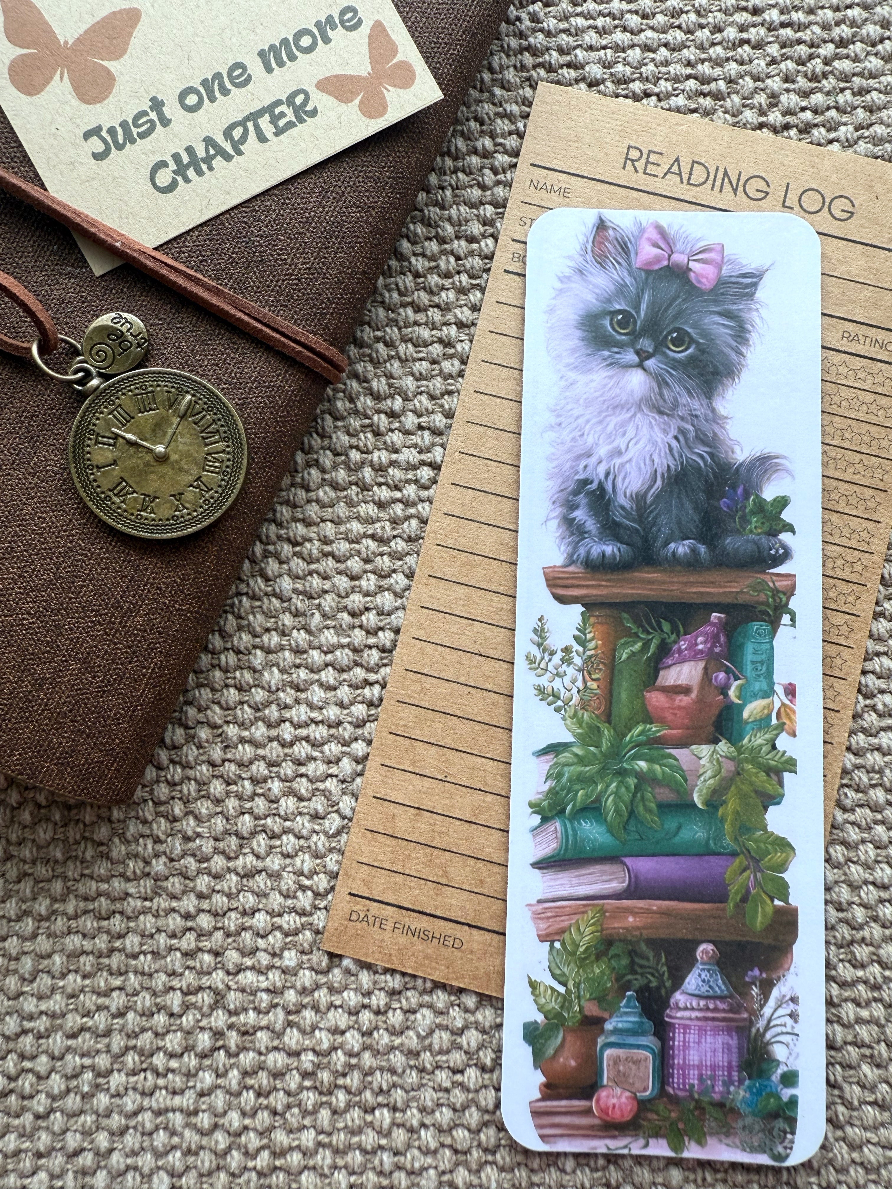 Cats & Books Bookmarks | Double-Sided • Laminated • Premium Cardstock
