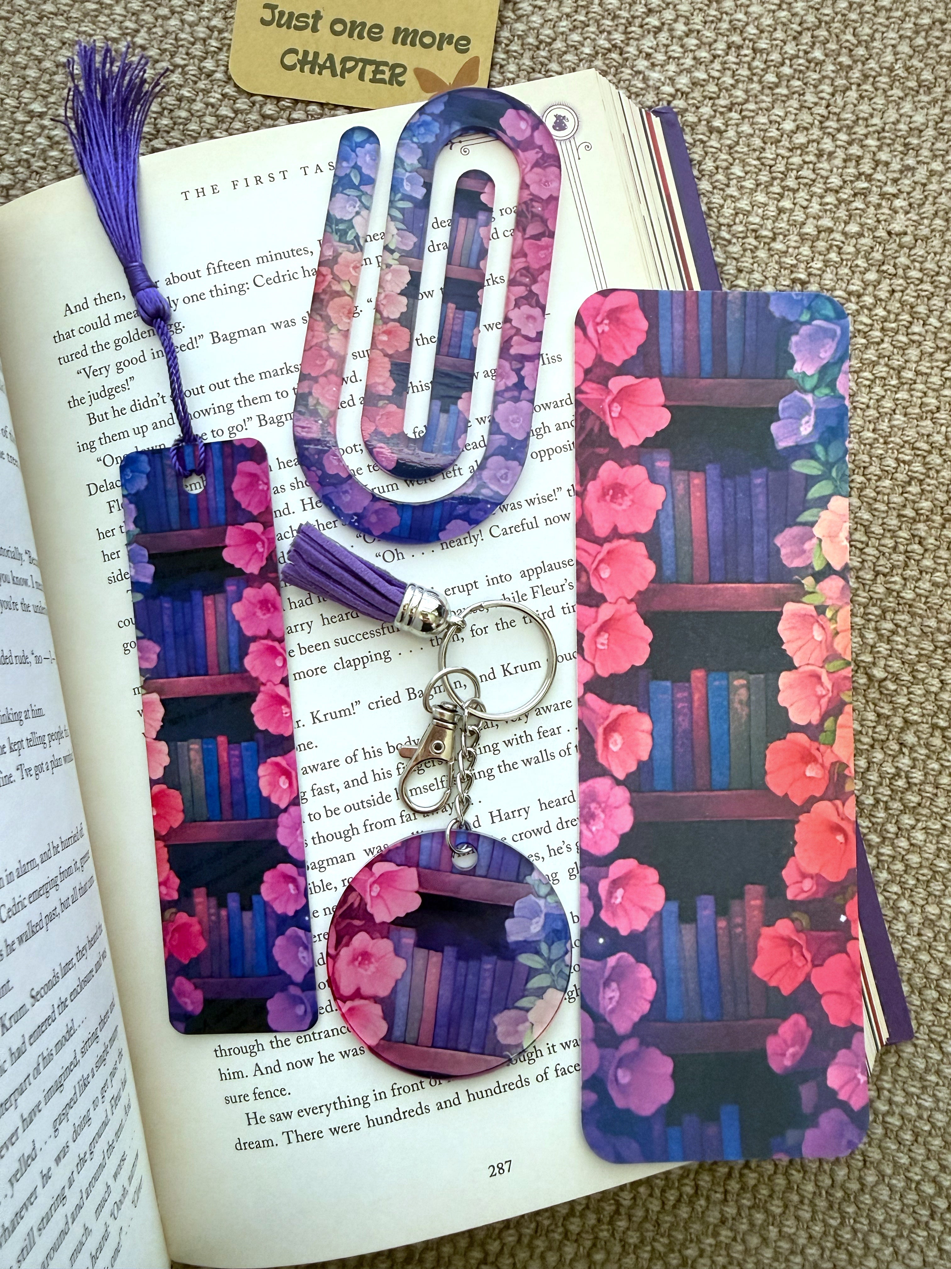 Bookmark Set and Keychain 4-in-1