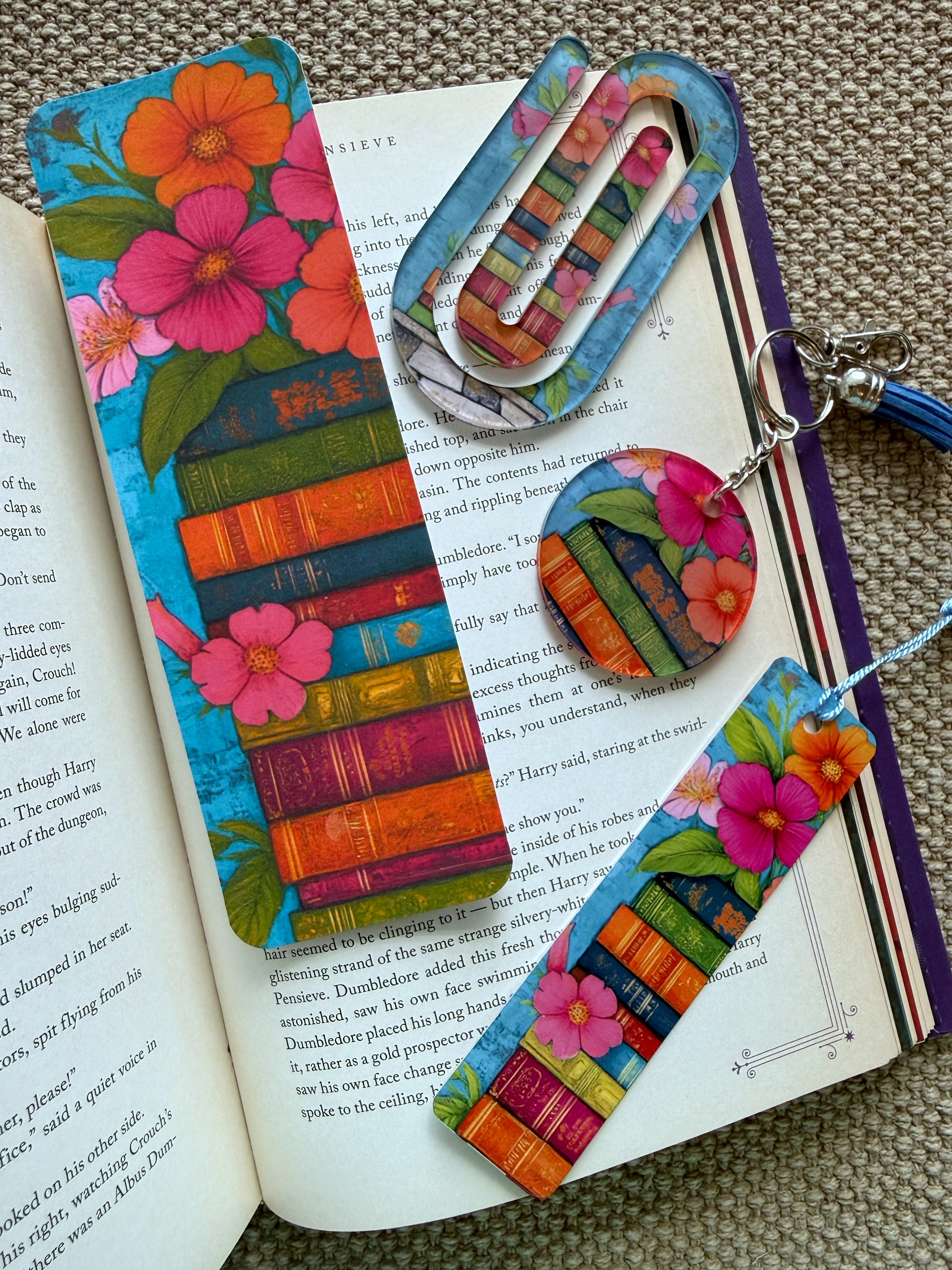 Bookmark Set and Keychain 4-in-1