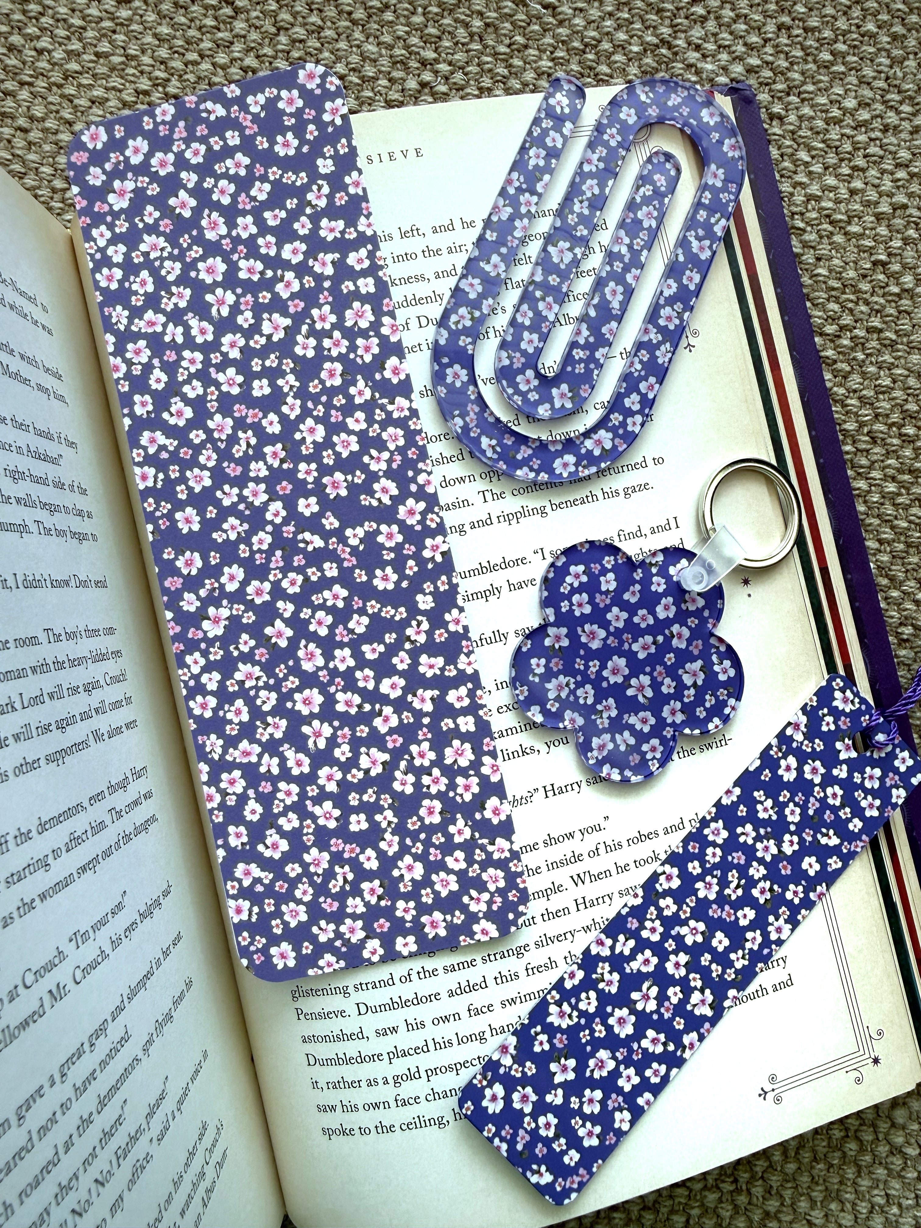 Bookmark Set and Keychain 4-in-1